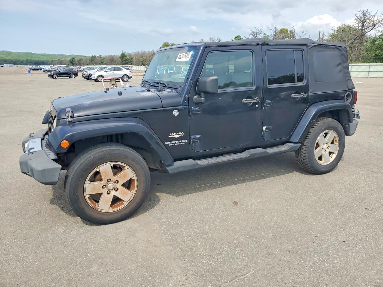2008 Jeep Wrangler Unlimited Sahara Black vin: 1J8GA591X8L576086