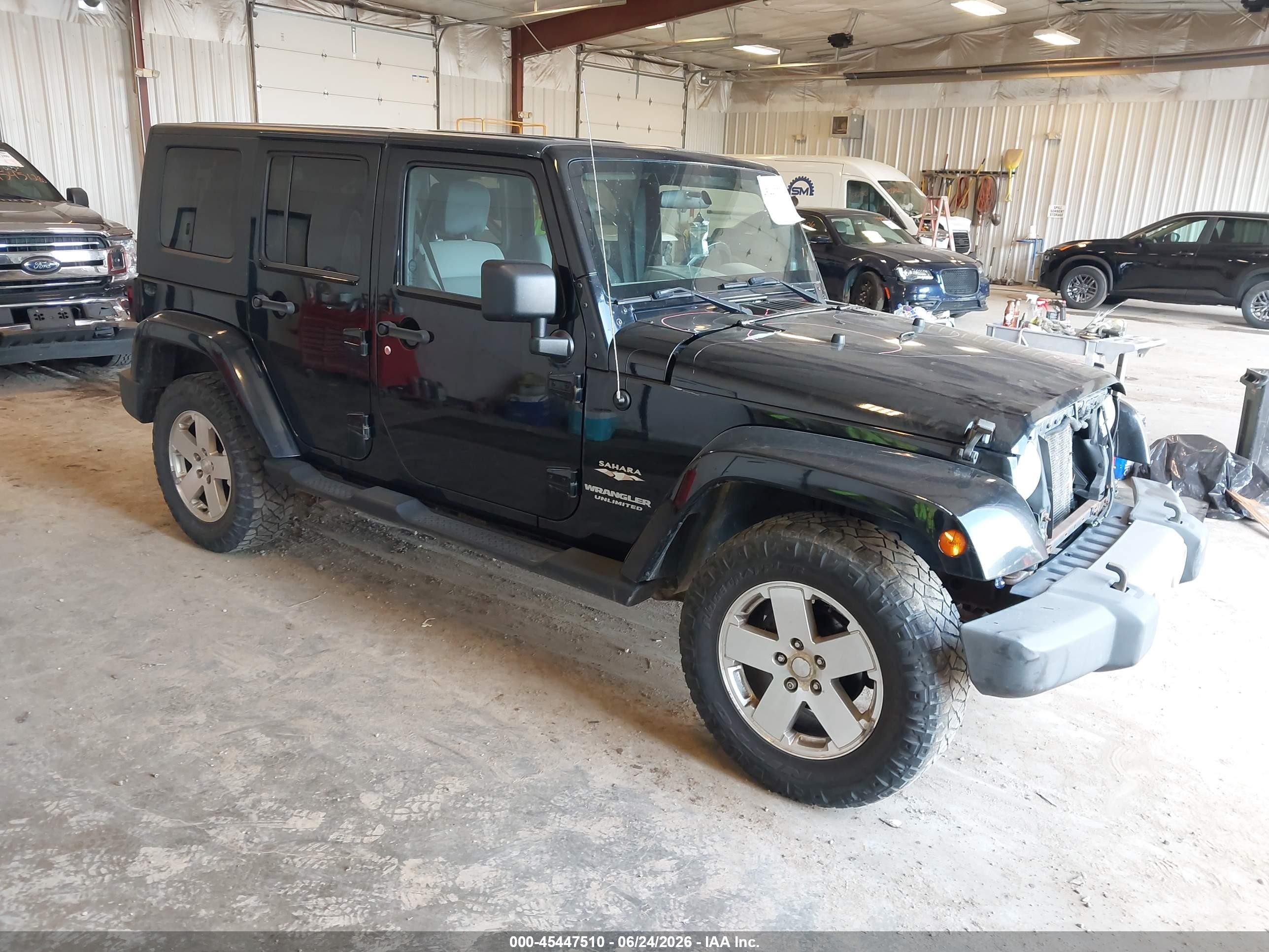 2008 Jeep Wrangler Unlimited Sahara Black vin: 1J8GA591X8L633676