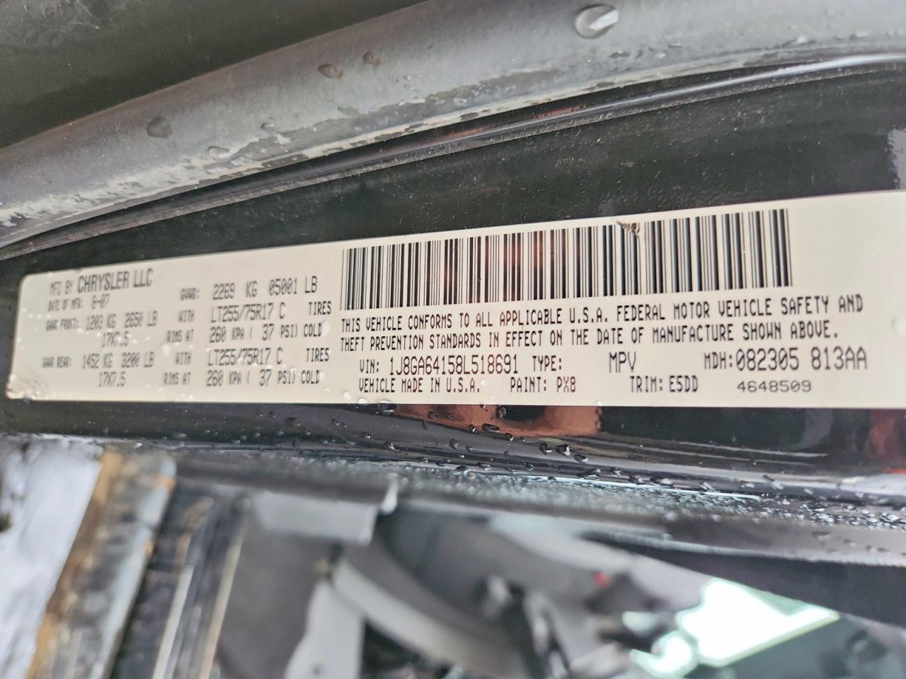 2008 Jeep Wrangler Rubicon Черный vin: 1J8GA64158L518691