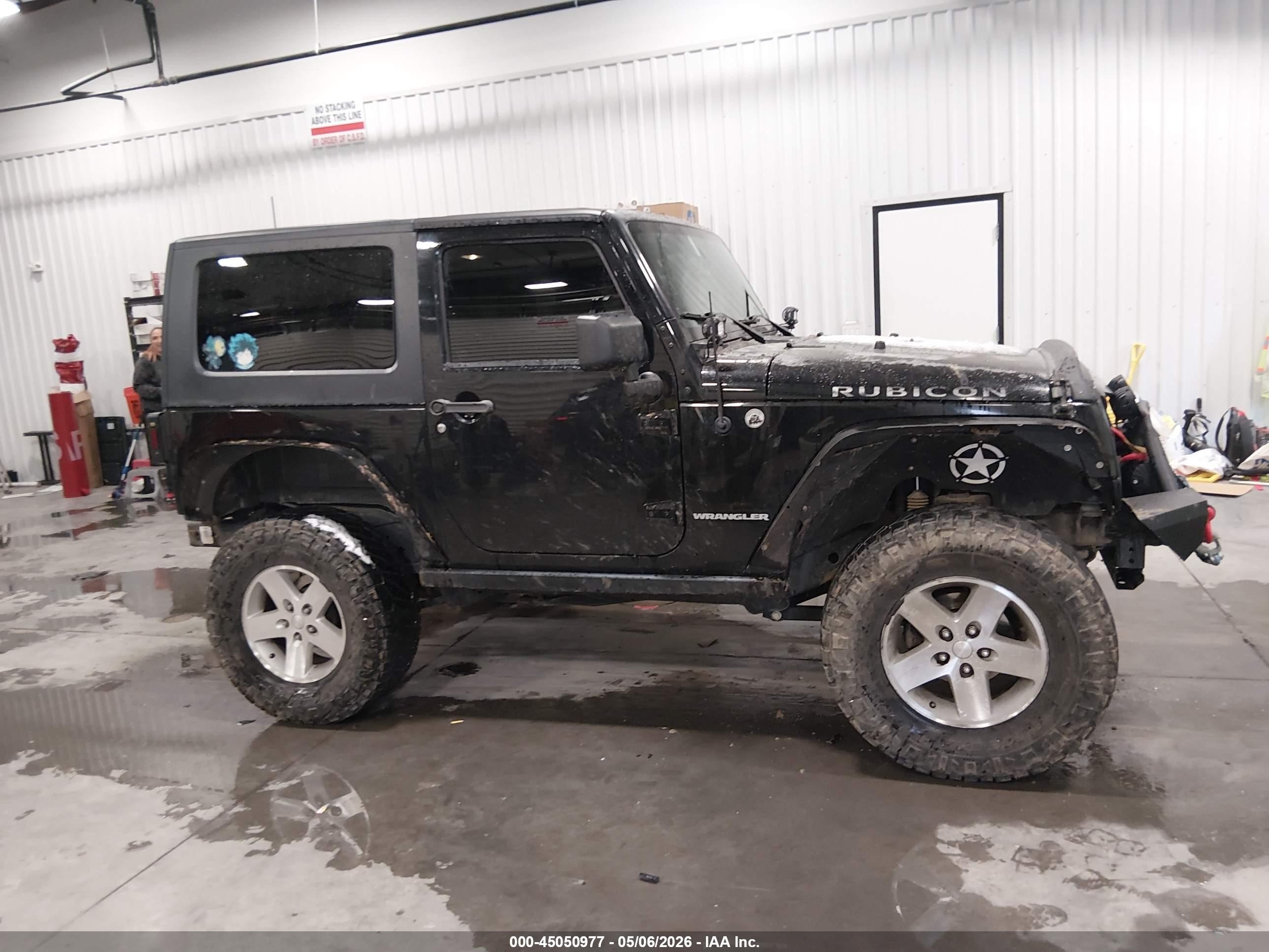 2008 Jeep Wrangler Rubicon Black vin: 1J8GA64198L563424