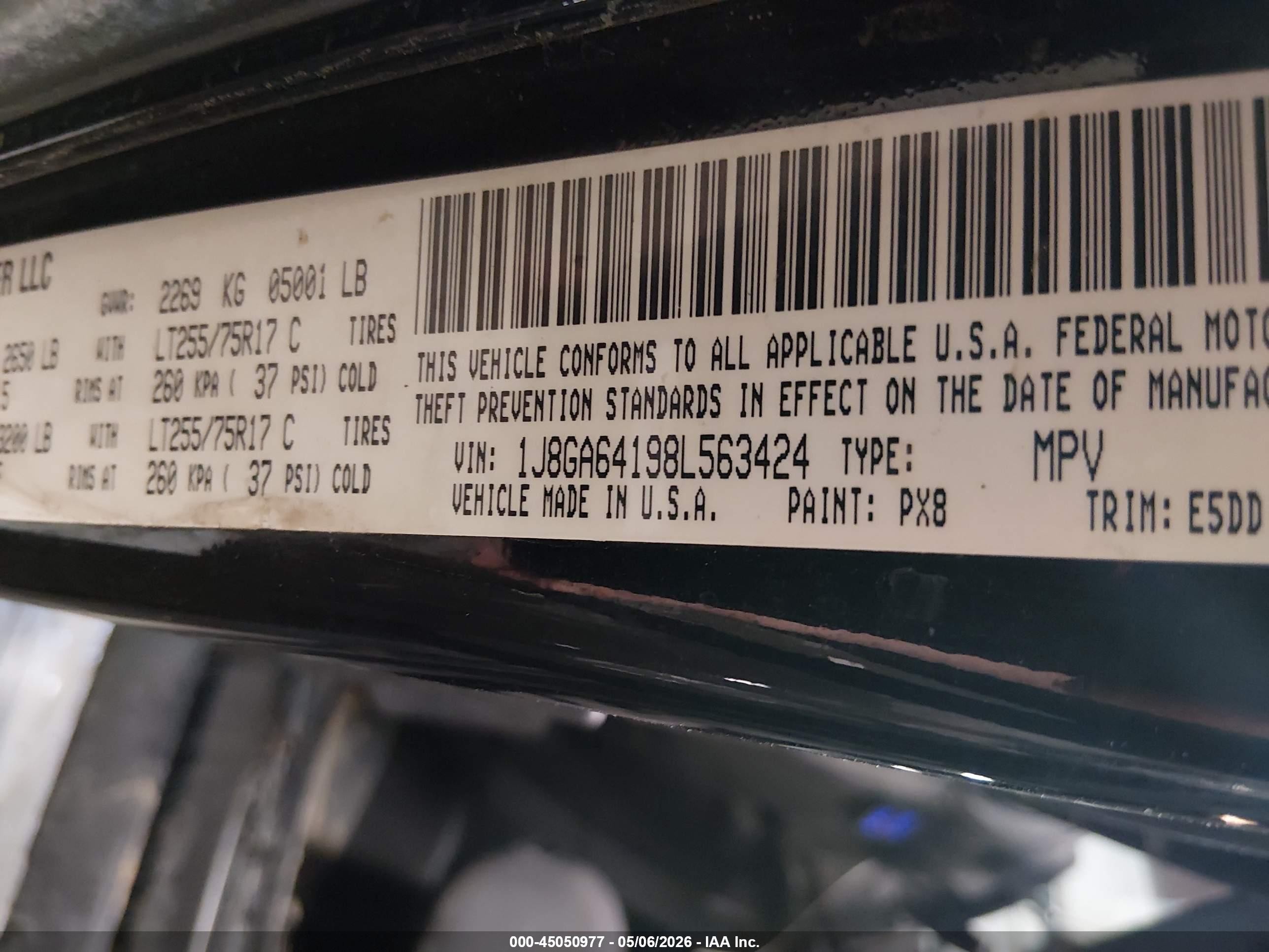 2008 Jeep Wrangler Rubicon Black vin: 1J8GA64198L563424