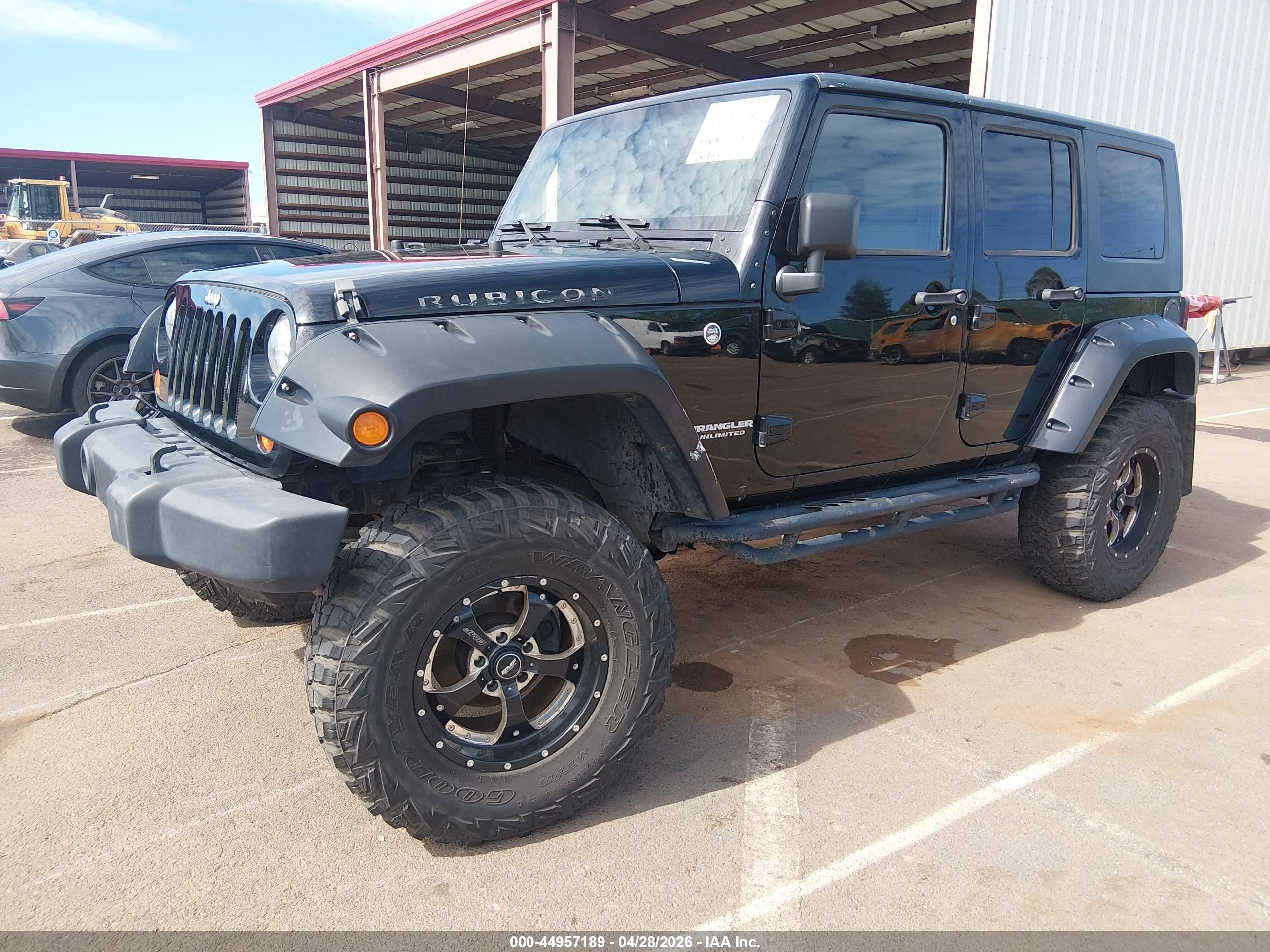 2008 Jeep Wrangler Unlimited Rubicon Black vin: 1J8GA69148L611243