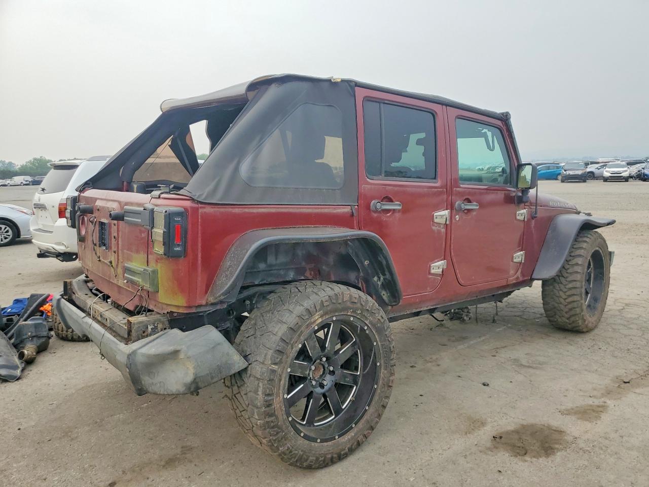 2007 Jeep Wrangler Rubicon Red vin: 1J8GA69157L114443
