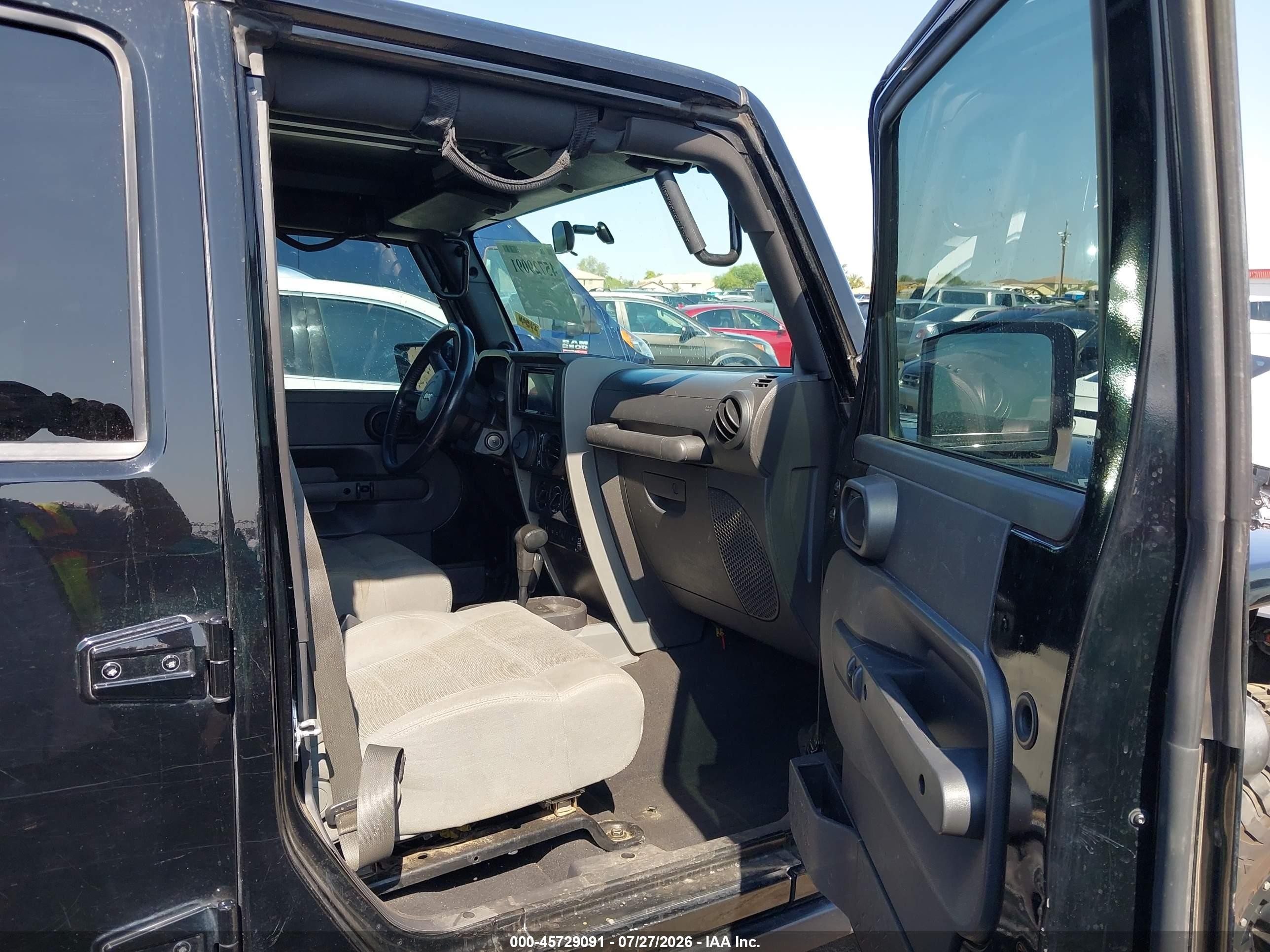 2007 Jeep Wrangler   Black vin: 1J8GA69157L166512