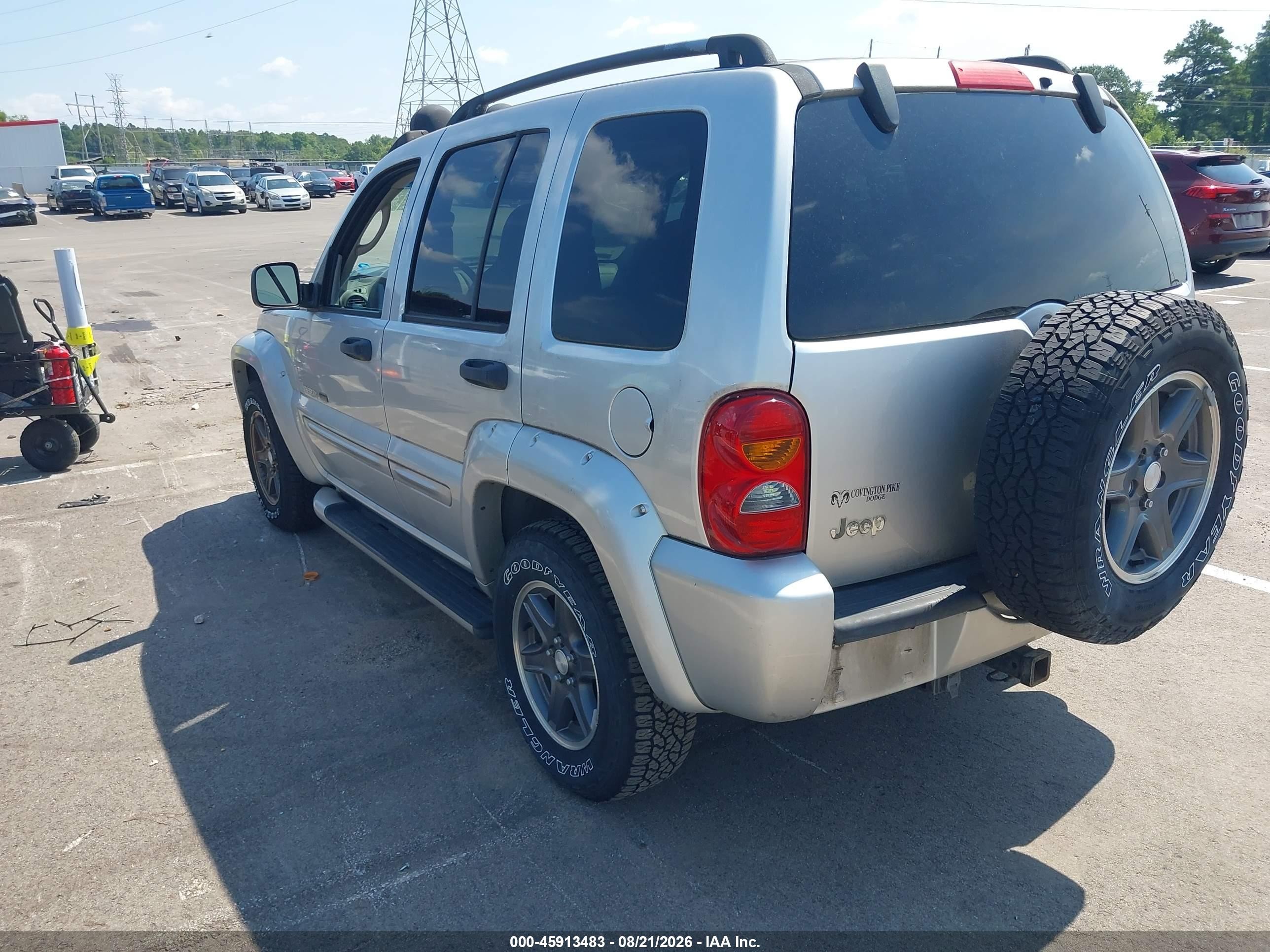 2002 Jeep Liberty Renegade Silver vin: 1J8GK38K02W348602