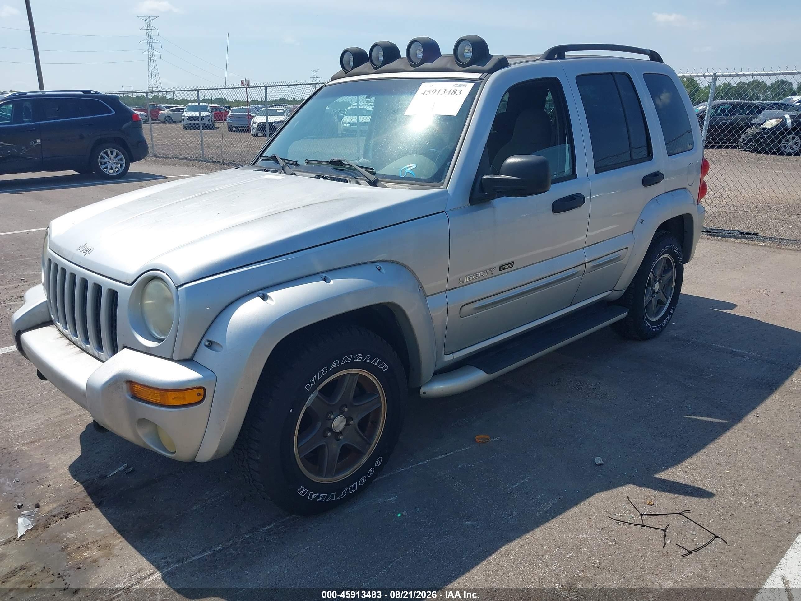 2002 Jeep Liberty Renegade Silver vin: 1J8GK38K02W348602