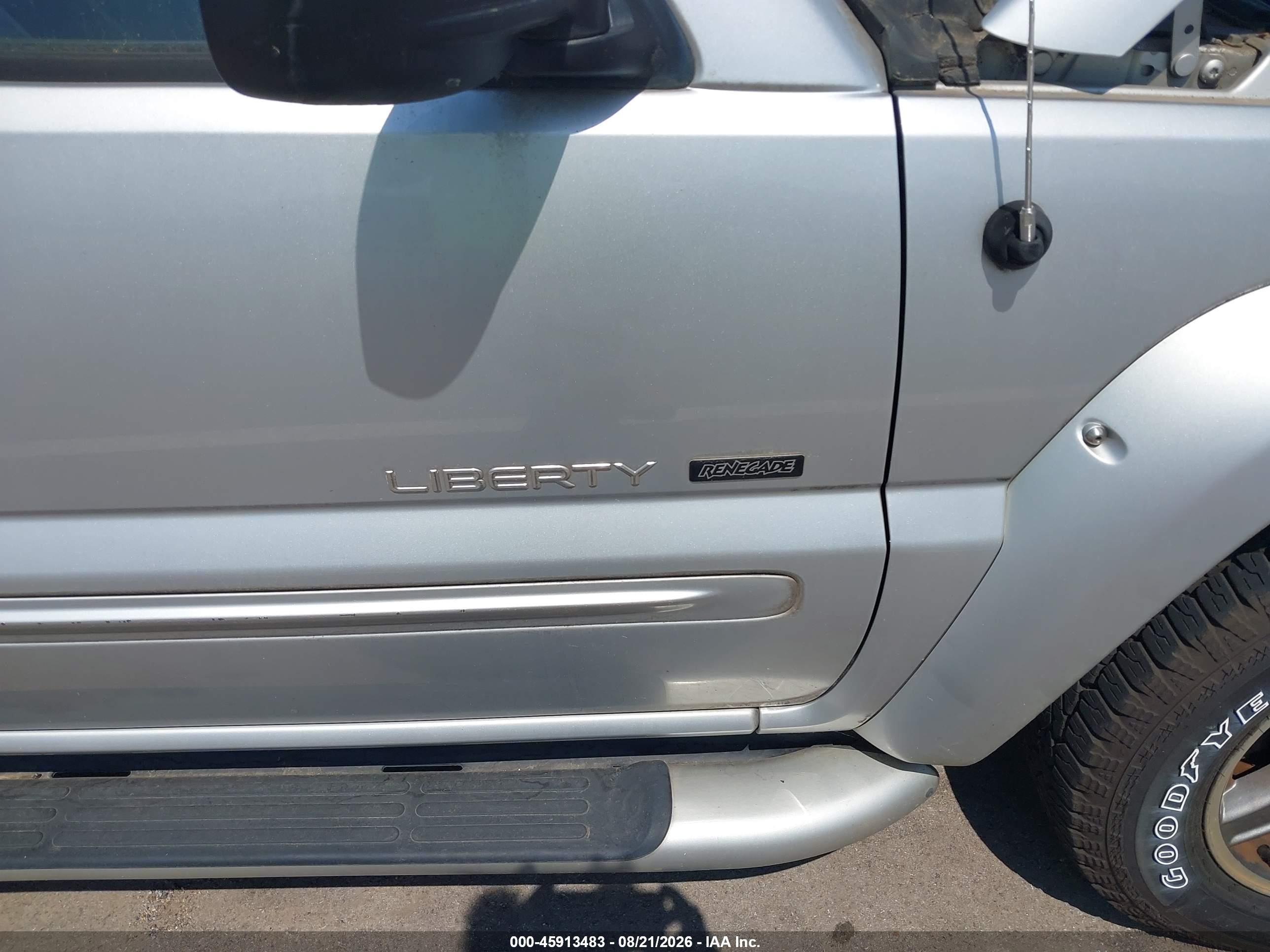 2002 Jeep Liberty Renegade Silver vin: 1J8GK38K02W348602