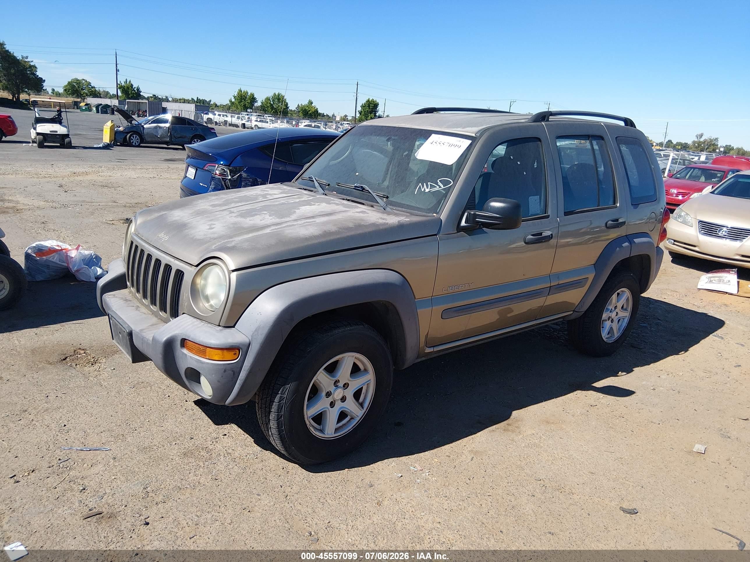 2004 Jeep Liberty Sport Желто-коричневый vin: 1J8GL48K14W119772