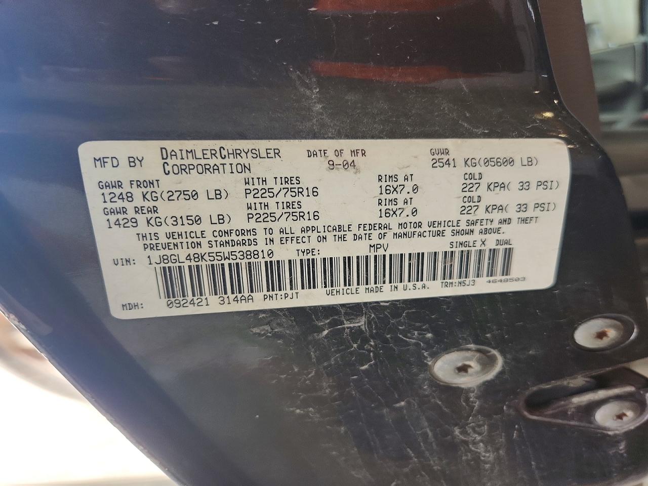 2005 Jeep Liberty Sport Серый vin: 1J8GL48K55W538810