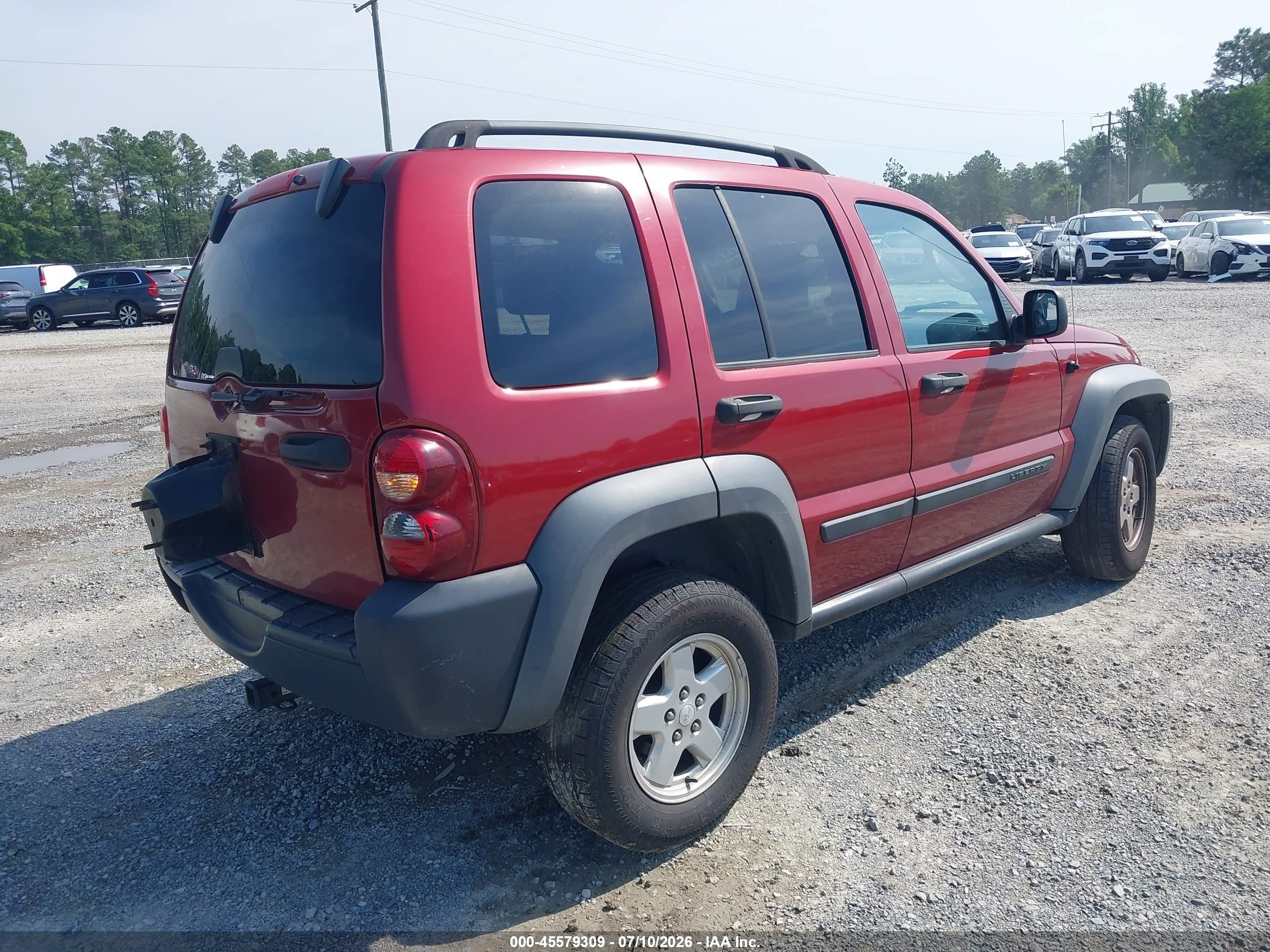 2006 Jeep Liberty Sport Red vin: 1J8GL48K56W176897
