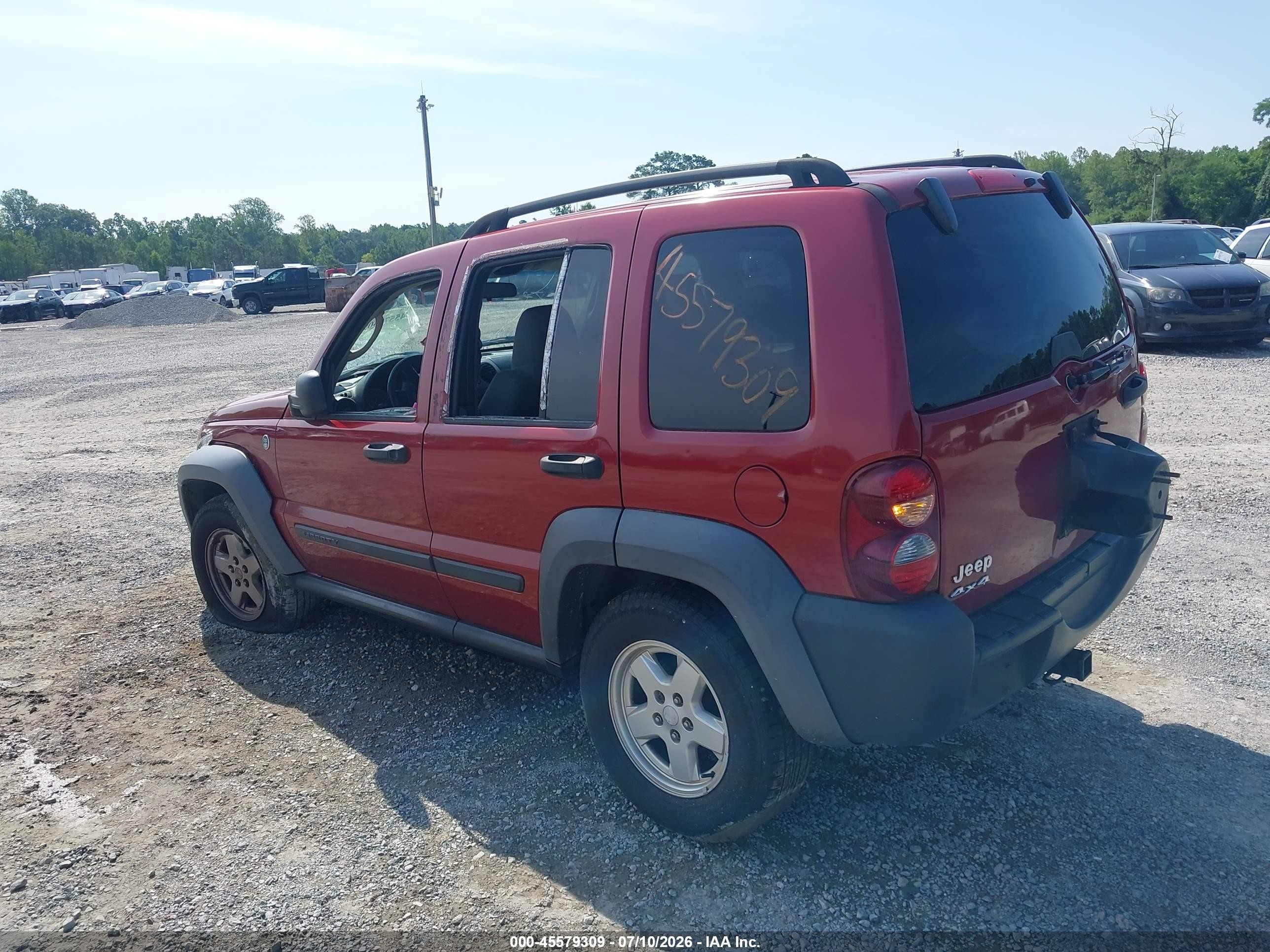 2006 Jeep Liberty Sport Red vin: 1J8GL48K56W176897