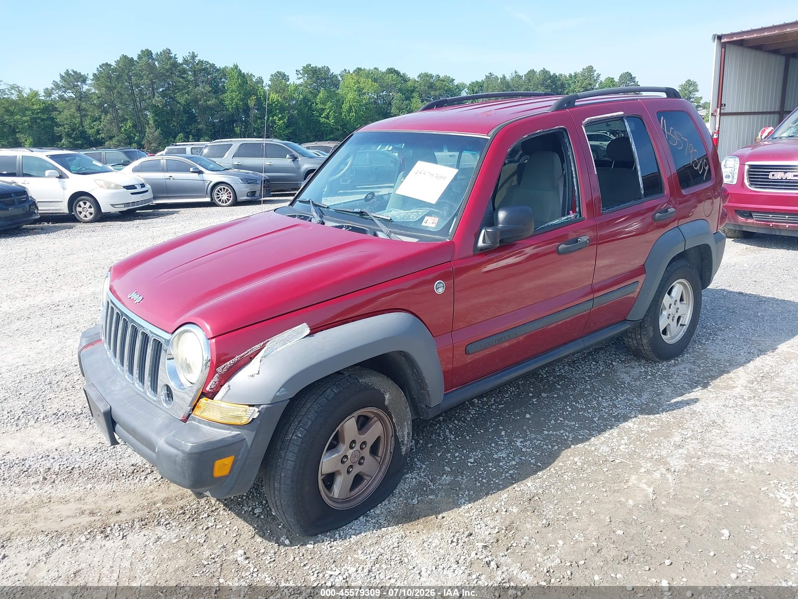2006 Jeep Liberty Sport Red vin: 1J8GL48K56W176897