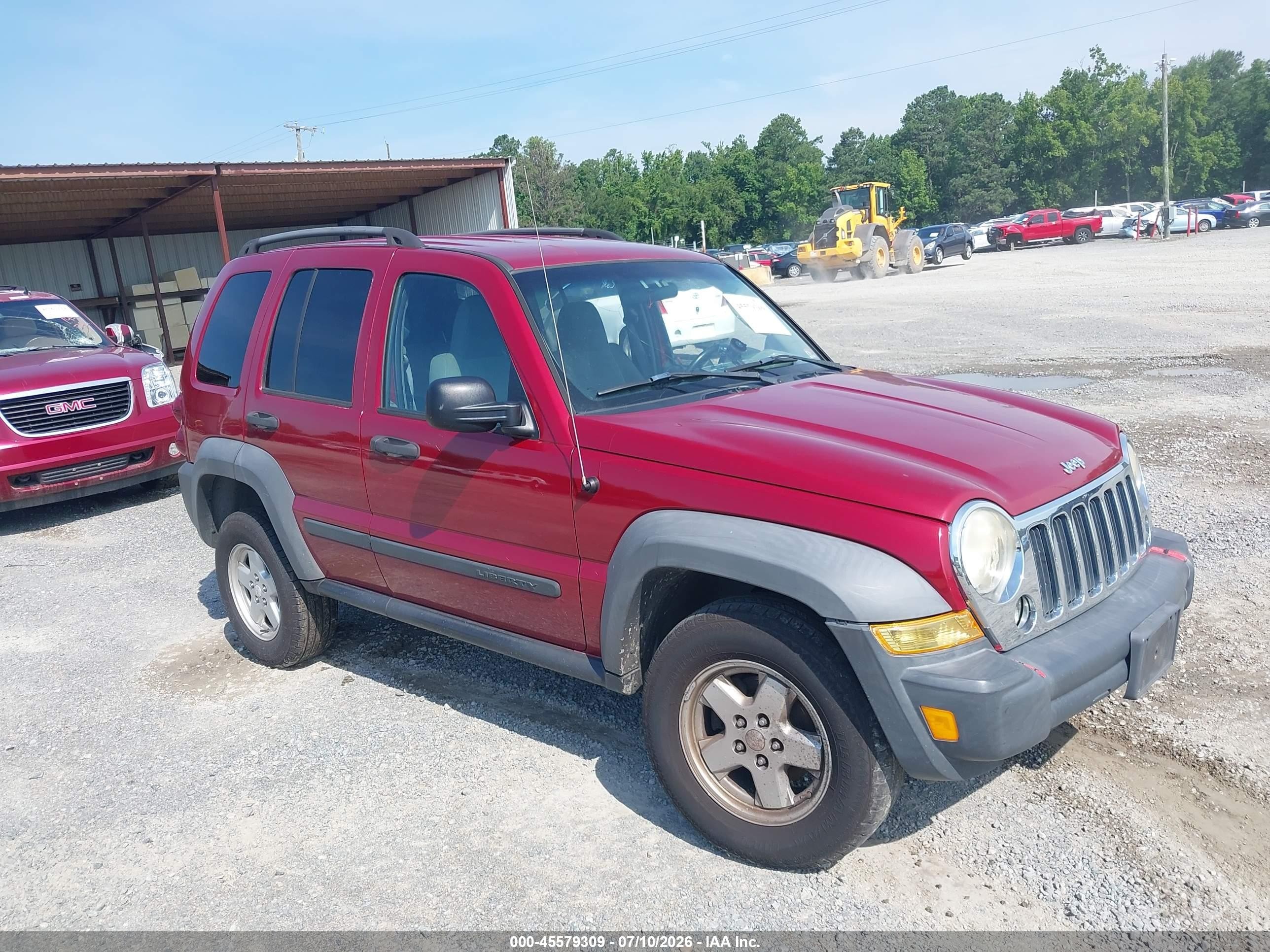 2006 Jeep Liberty Sport Красный vin: 1J8GL48K56W176897