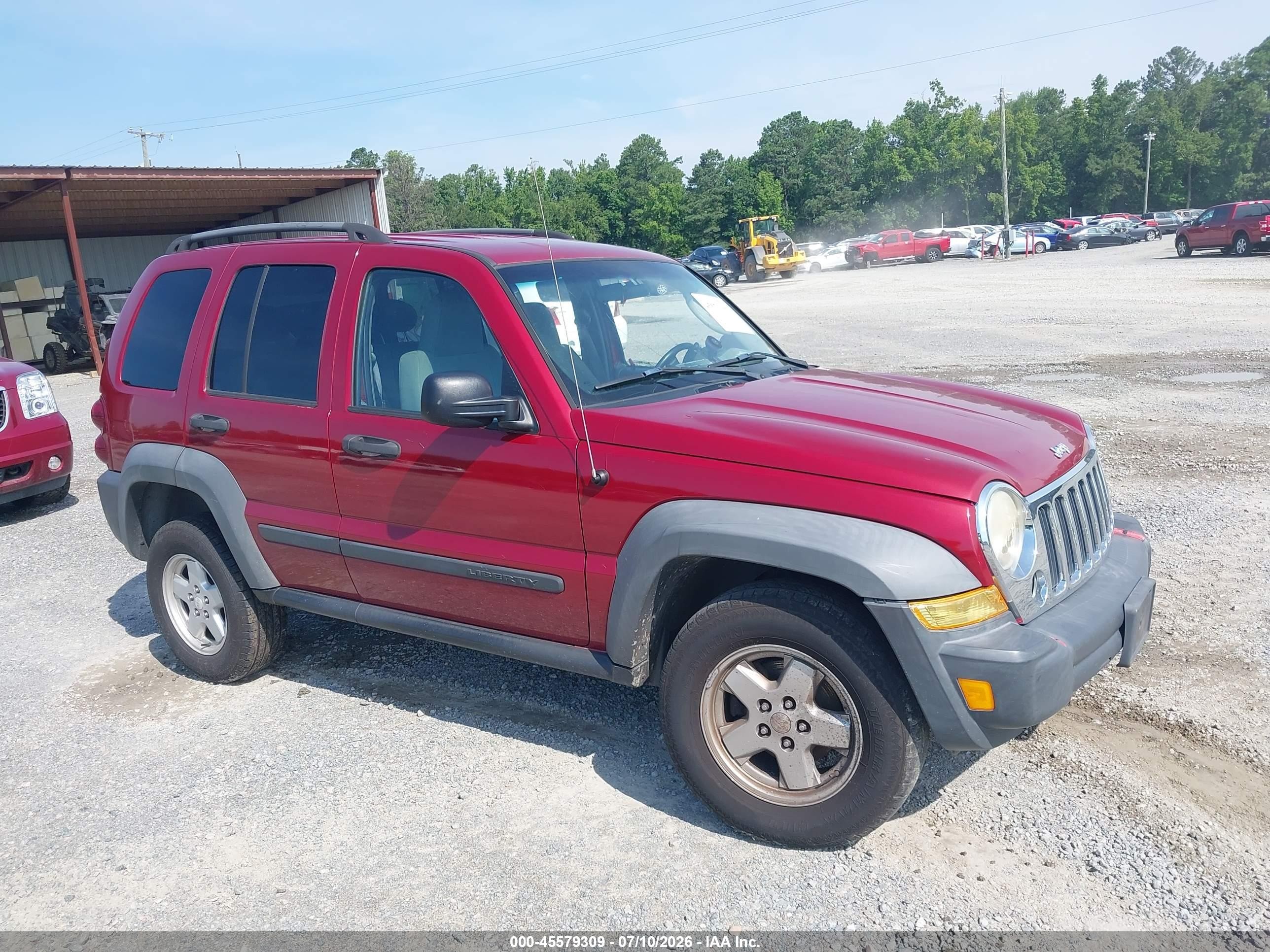 2006 Jeep Liberty Sport Red vin: 1J8GL48K56W176897
