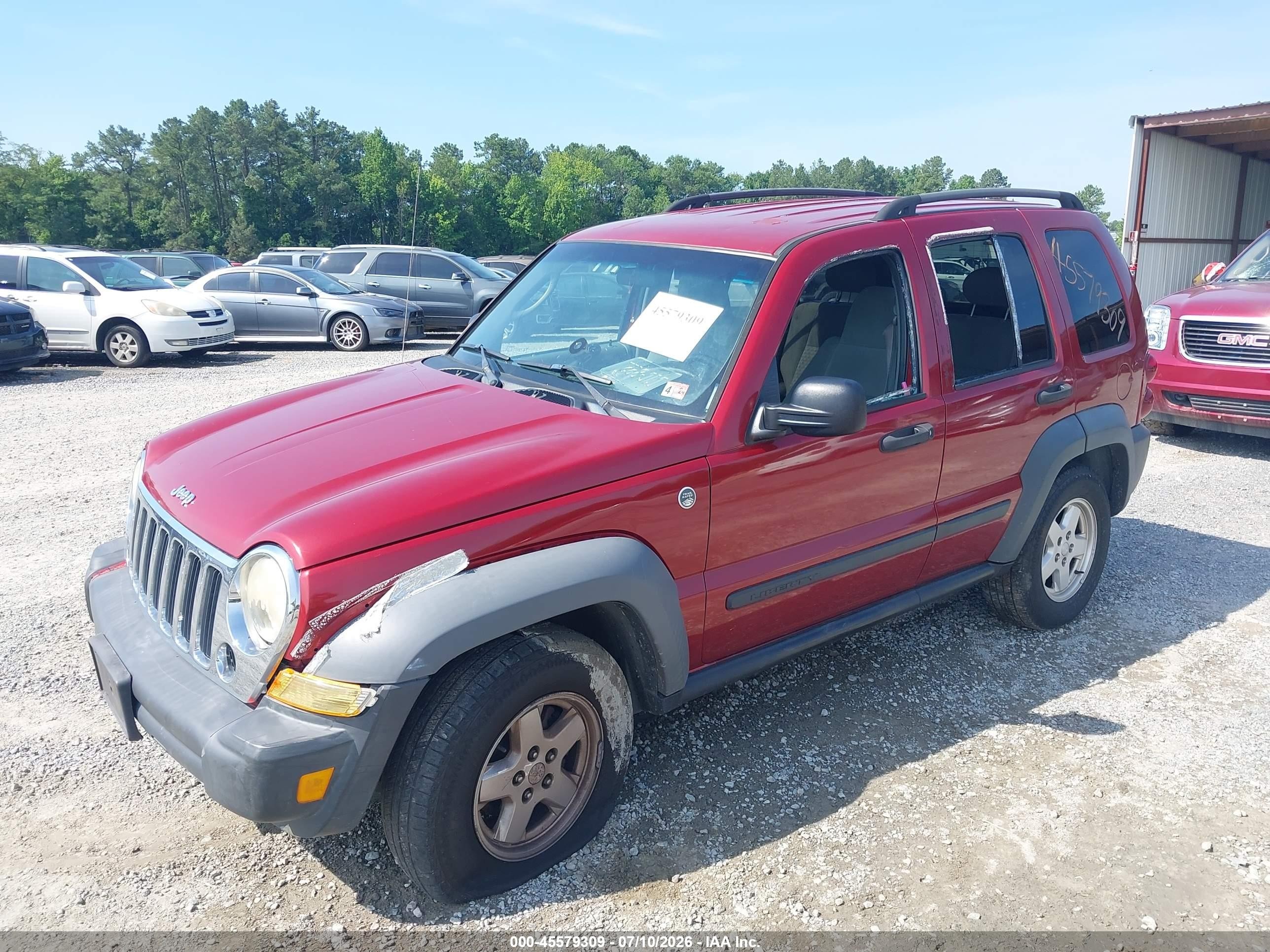 2006 Jeep Liberty Sport Red vin: 1J8GL48K56W176897