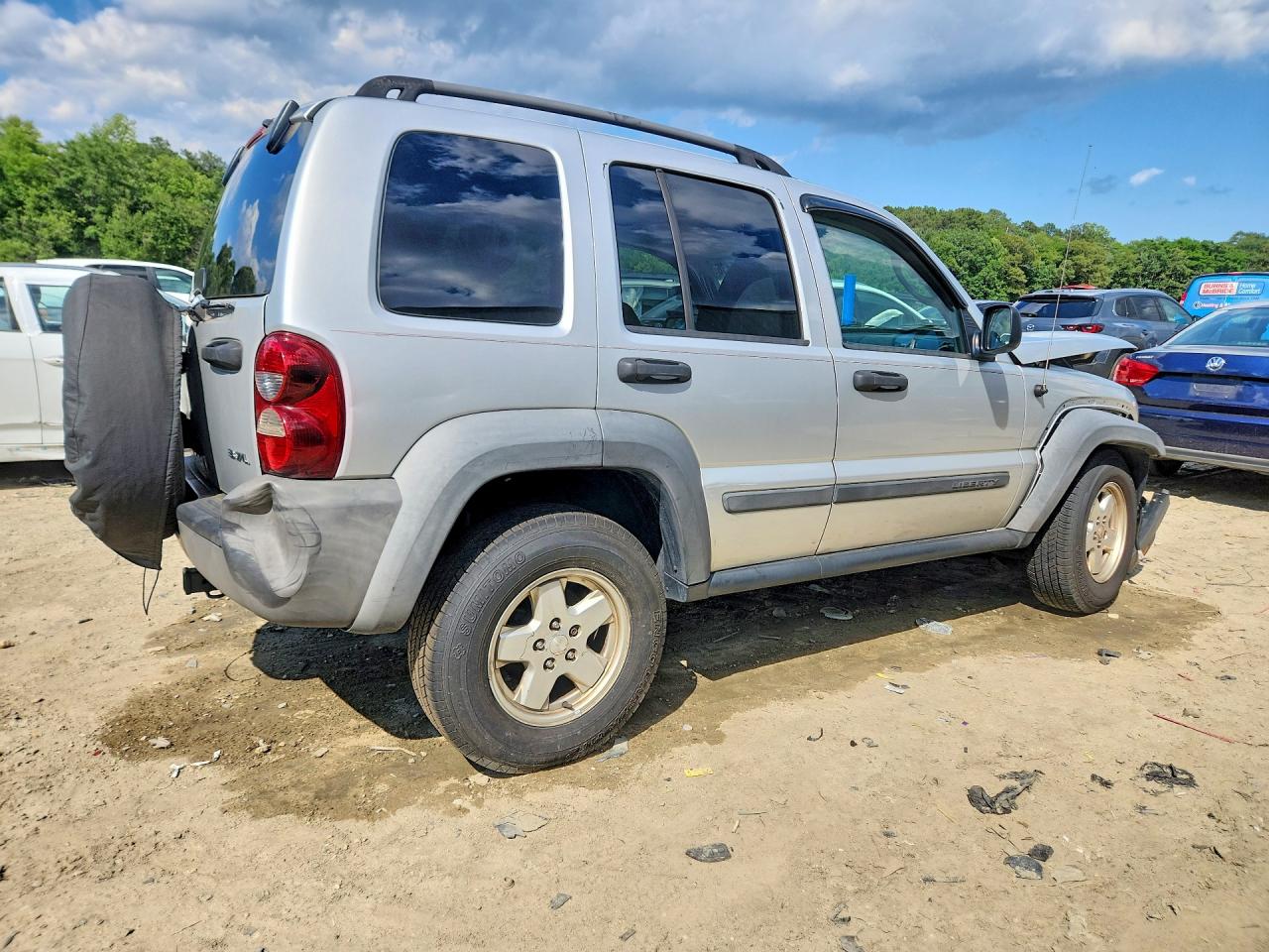2007 Jeep Liberty Sport Серебряный vin: 1J8GL48K57W547493