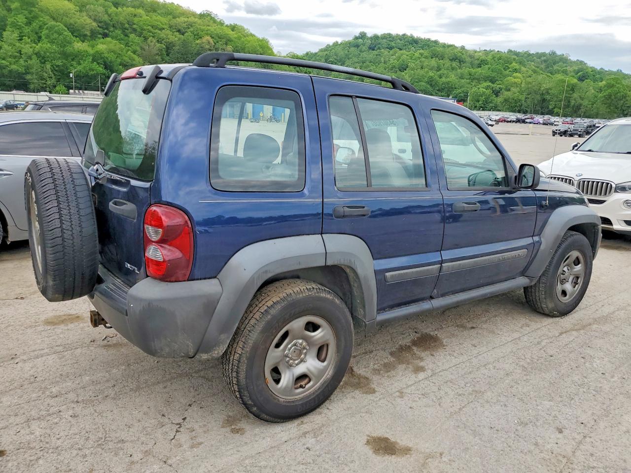 2007 Jeep Liberty Sport Blue vin: 1J8GL48K77W665223