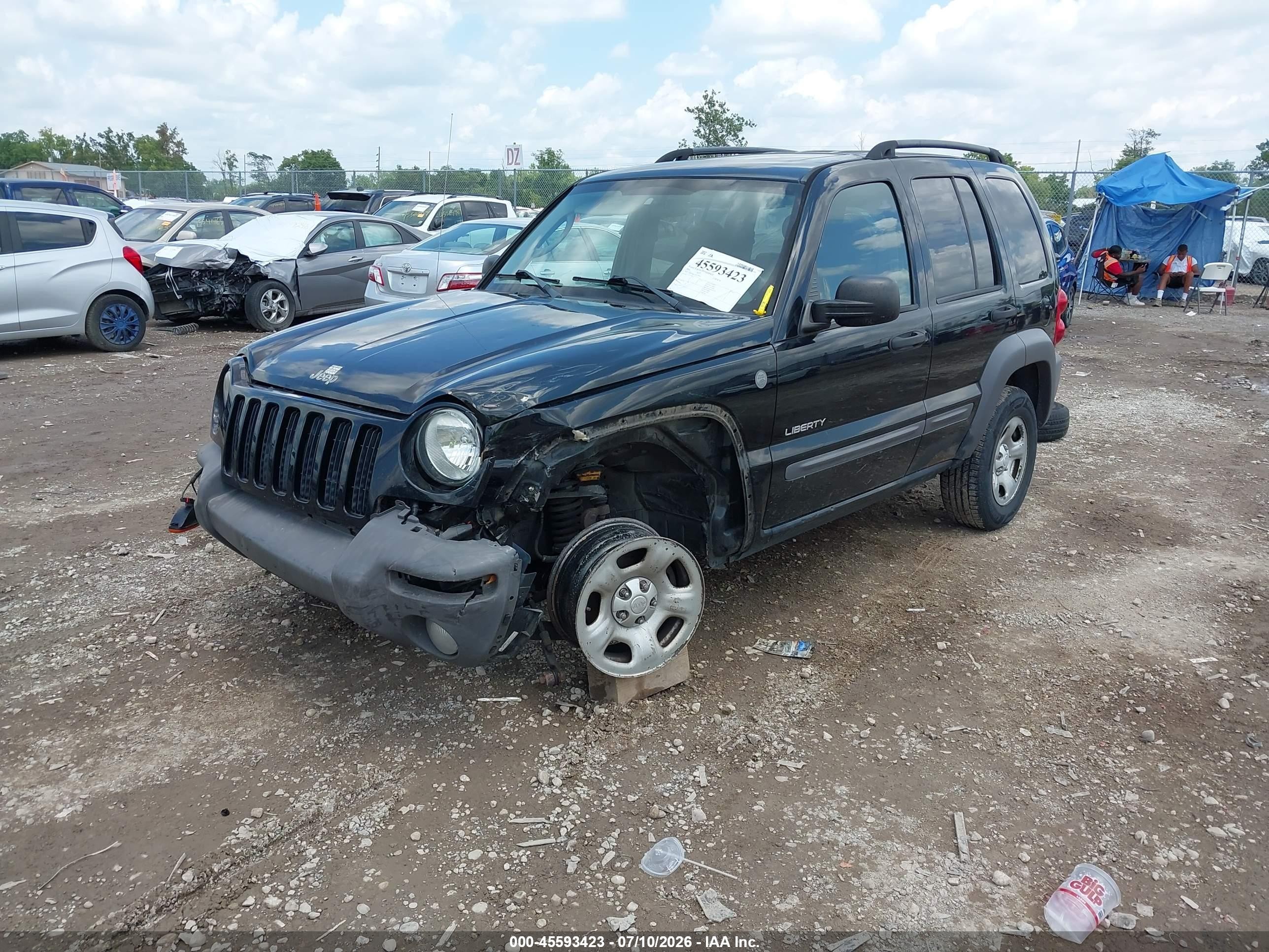 2004 Jeep Liberty Sport Black vin: 1J8GL48KX4W329691