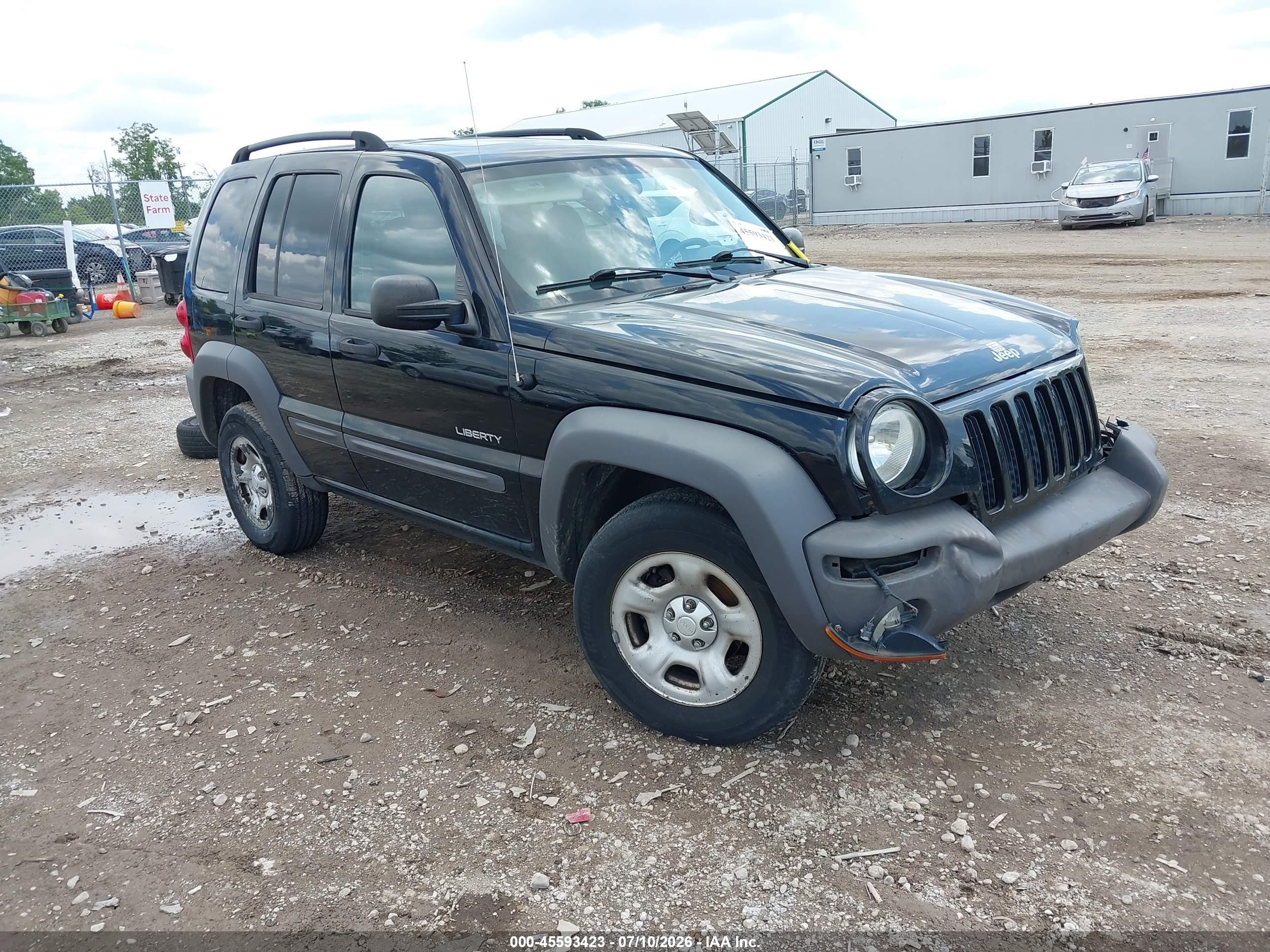 2004 Jeep Liberty Sport Black vin: 1J8GL48KX4W329691