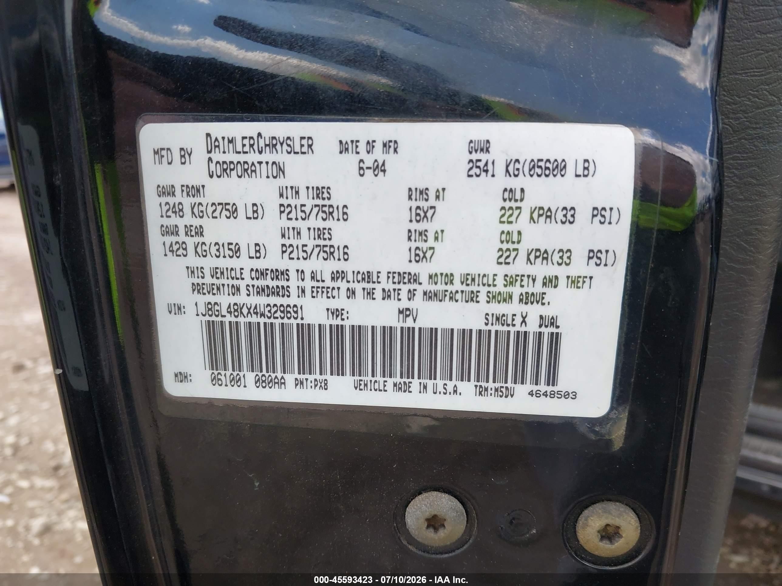 2004 Jeep Liberty Sport Black vin: 1J8GL48KX4W329691