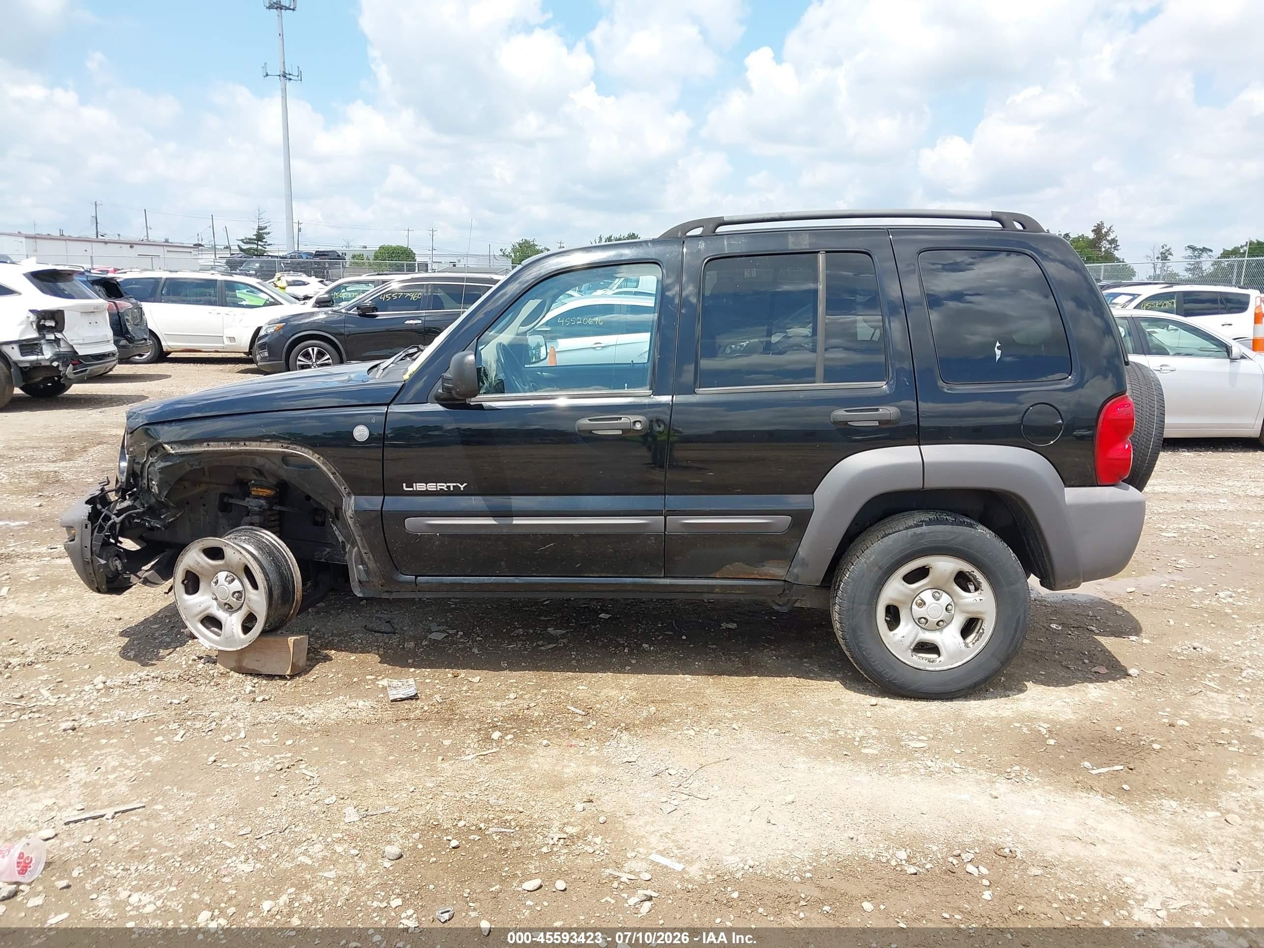 2004 Jeep Liberty Sport Black vin: 1J8GL48KX4W329691