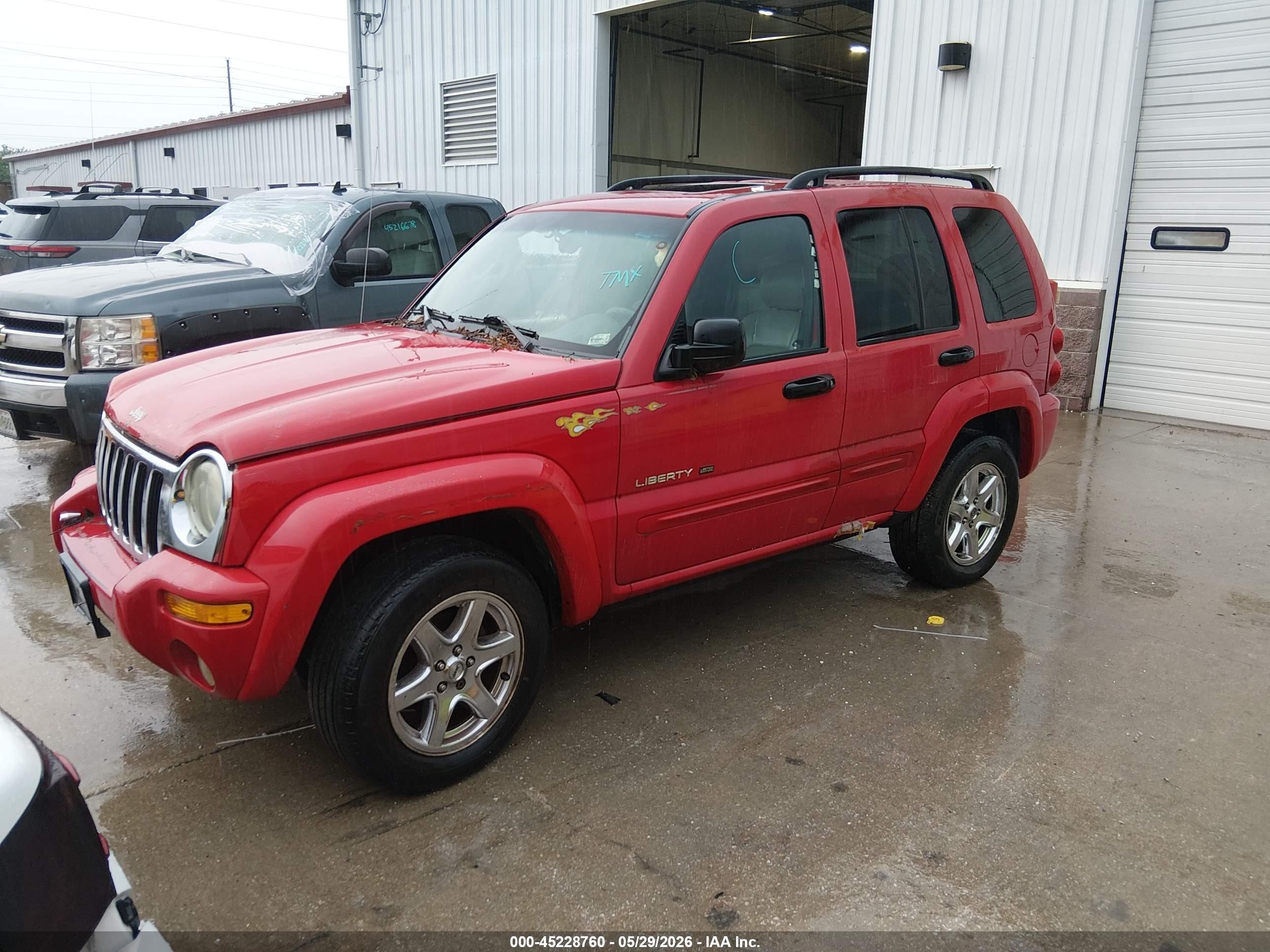 2003 Jeep Liberty Limited Edition Red vin: 1J8GL58K43W568075