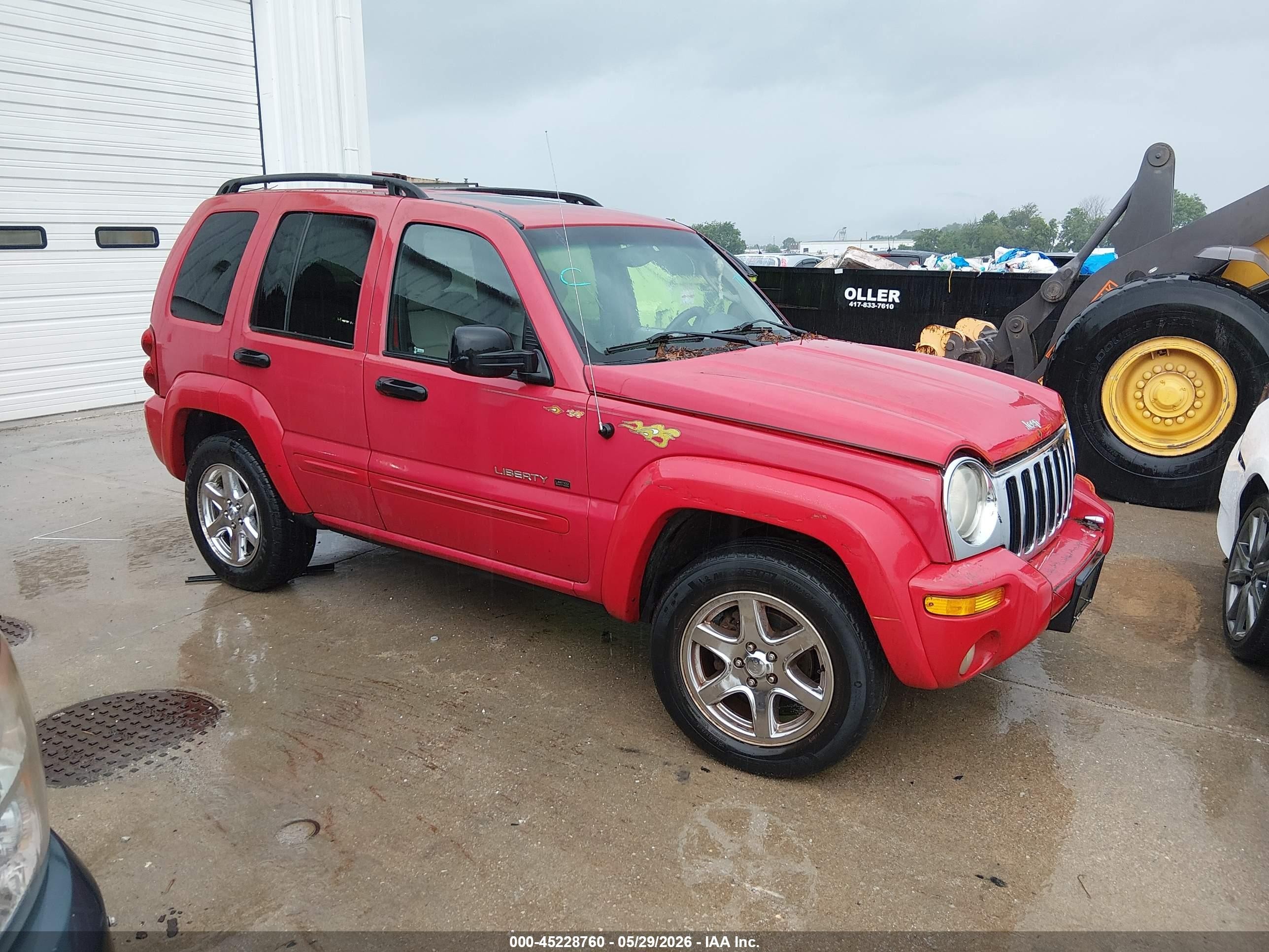 2003 Jeep Liberty Limited Edition Red vin: 1J8GL58K43W568075