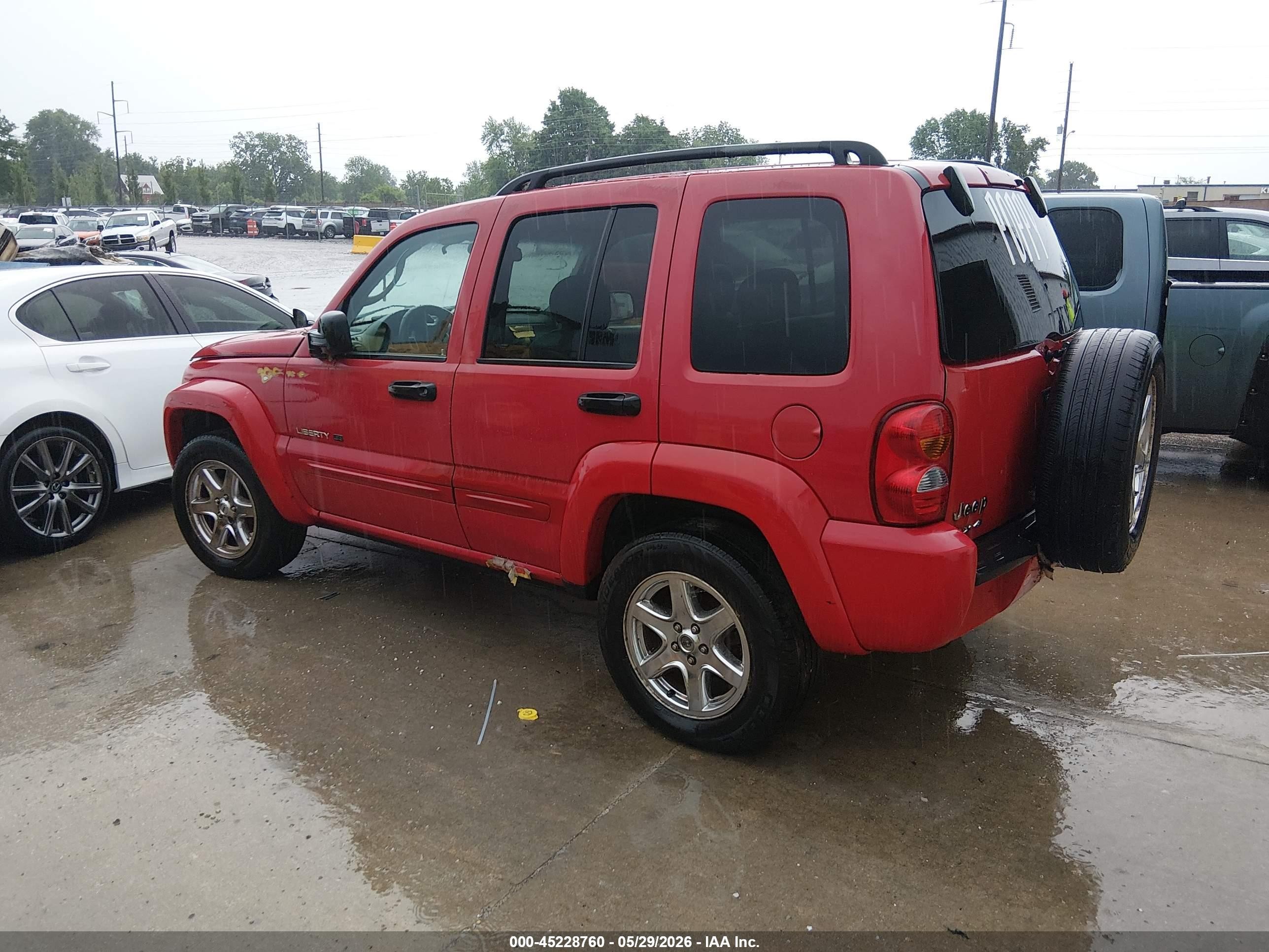 2003 Jeep Liberty Limited Edition Red vin: 1J8GL58K43W568075