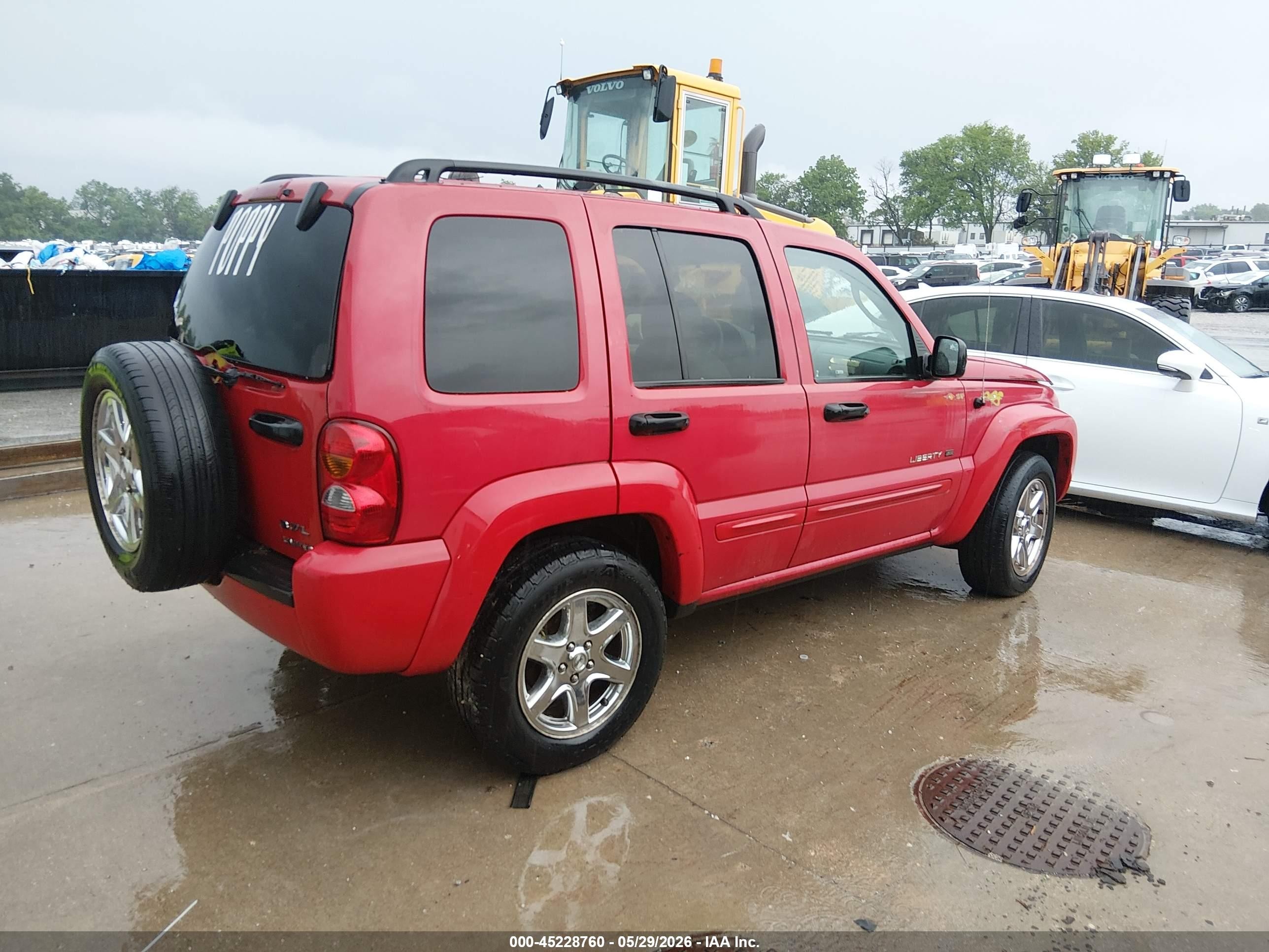 2003 Jeep Liberty Limited Edition Red vin: 1J8GL58K43W568075