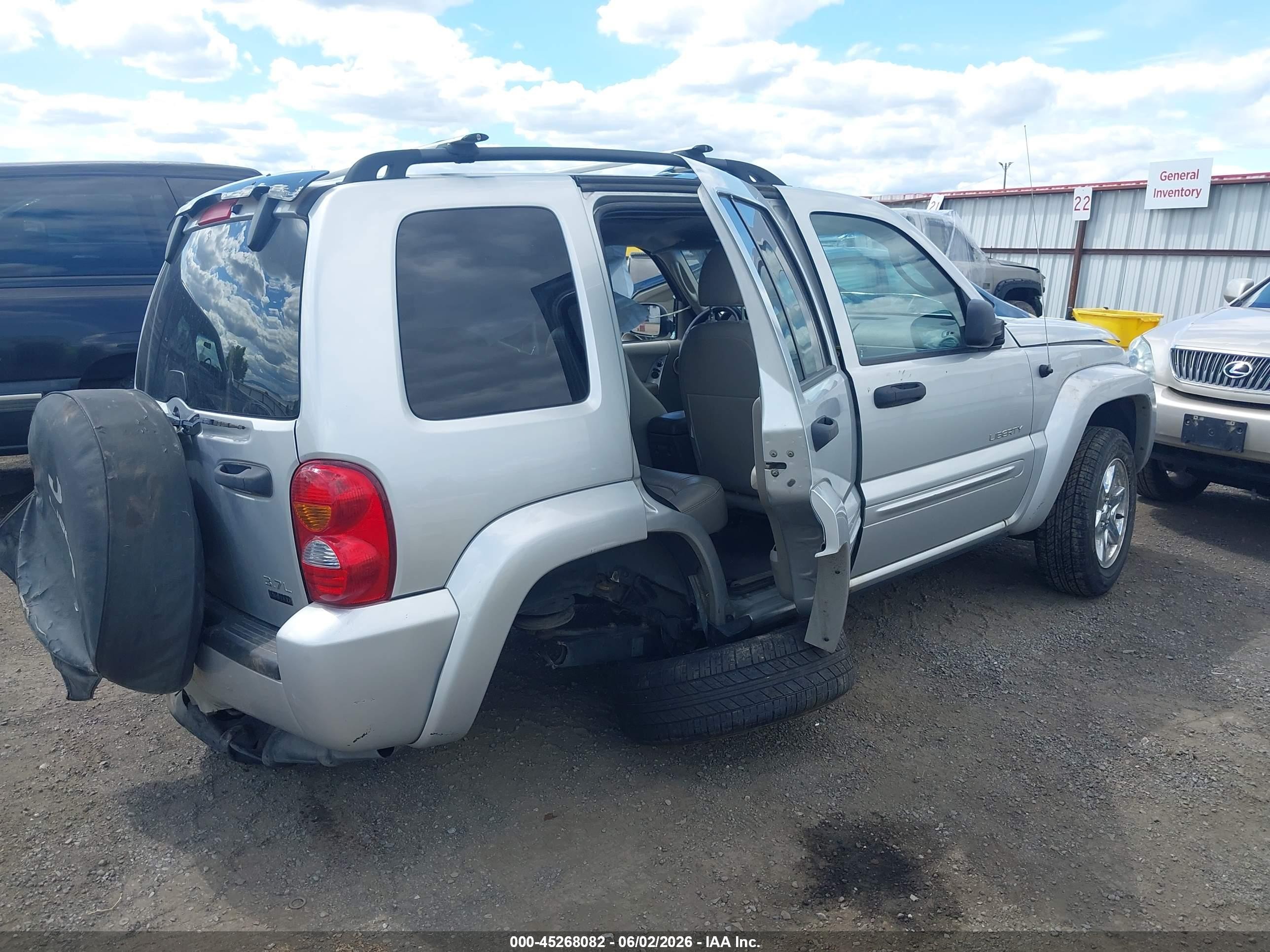 2004 Jeep Liberty Limited Edition Silver vin: 1J8GL58KX4W323668