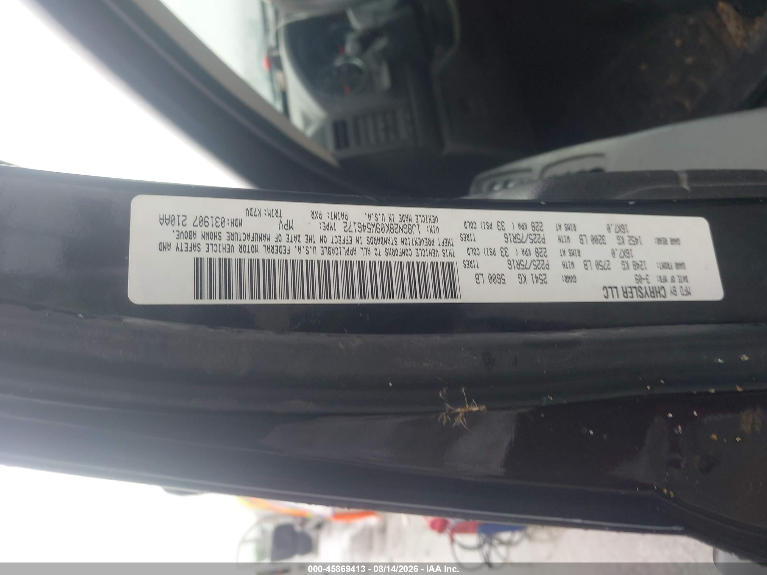 2009 Jeep Liberty Sport Black vin: 1J8GN28K09W546172