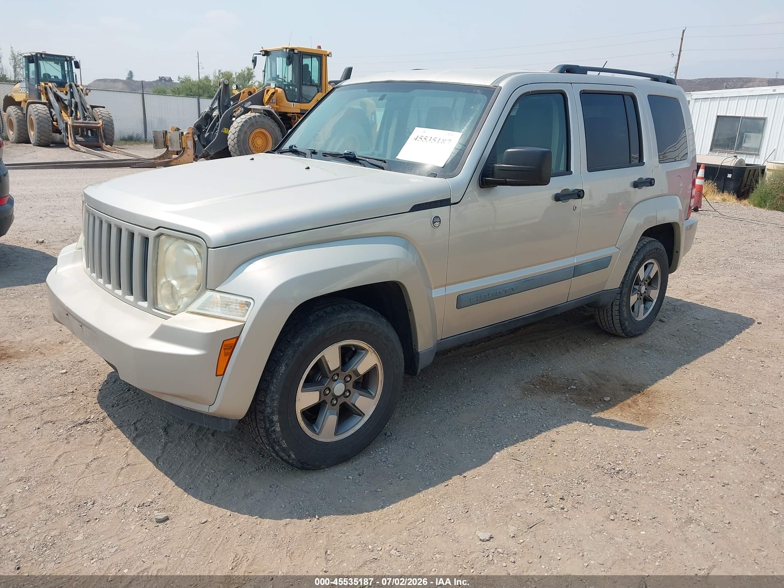 2008 Jeep Liberty Sport Silver vin: 1J8GN28K18W140559