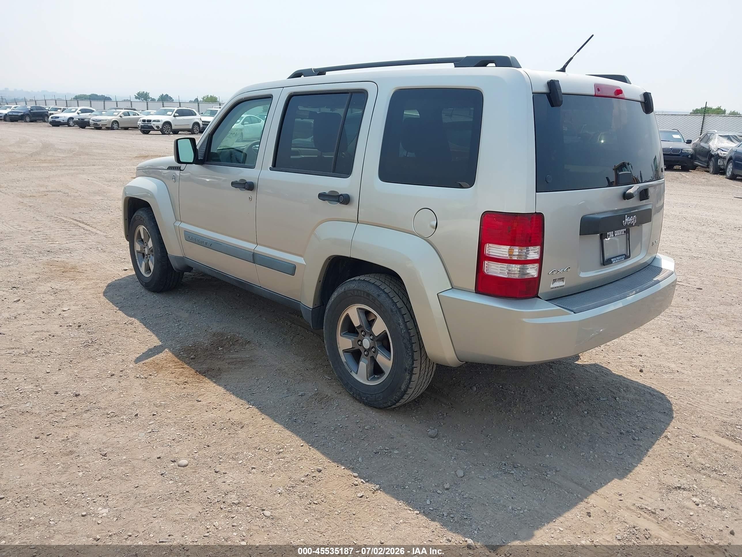 2008 Jeep Liberty Sport Silver vin: 1J8GN28K18W140559