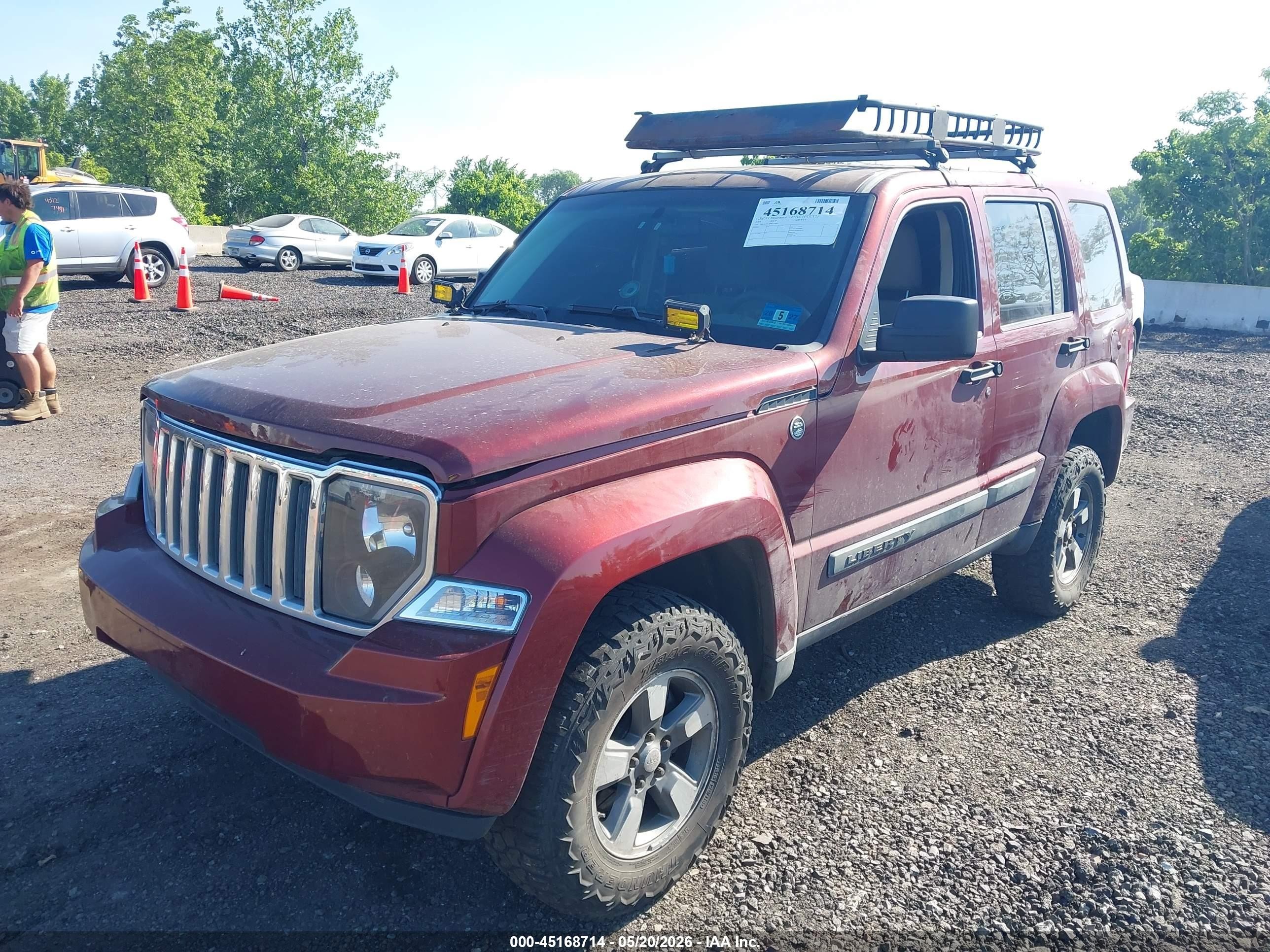 2008 Jeep Liberty Sport Red vin: 1J8GN28K28W116805