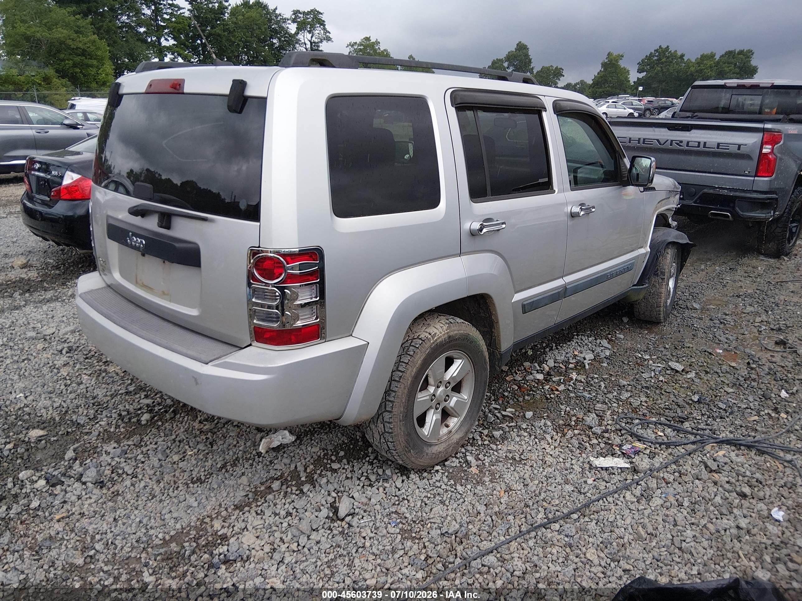 2009 Jeep Liberty Sport Silver vin: 1J8GN28K29W514775
