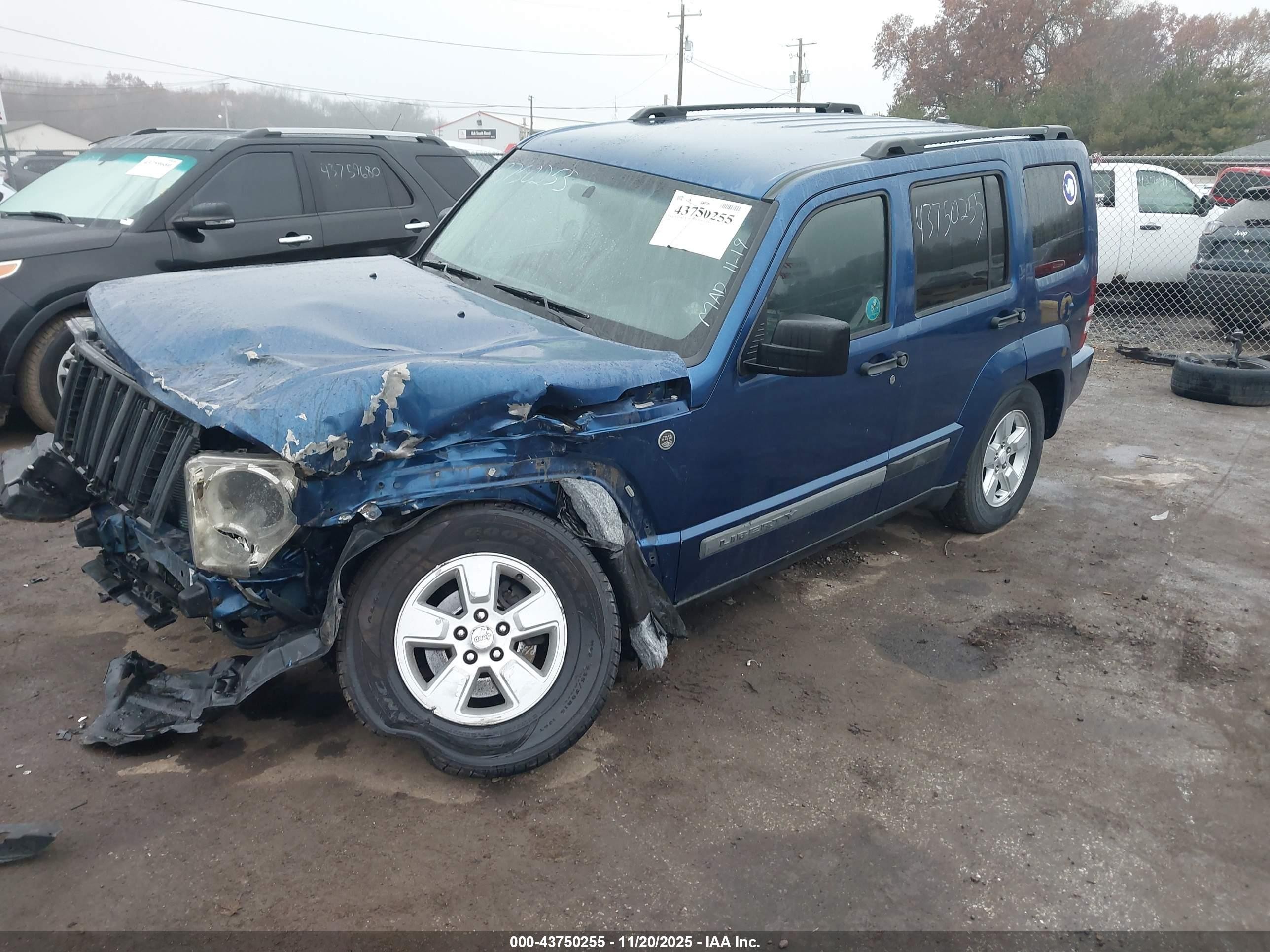 2009 Jeep Liberty Sport Blue vin: 1J8GN28K39W528202