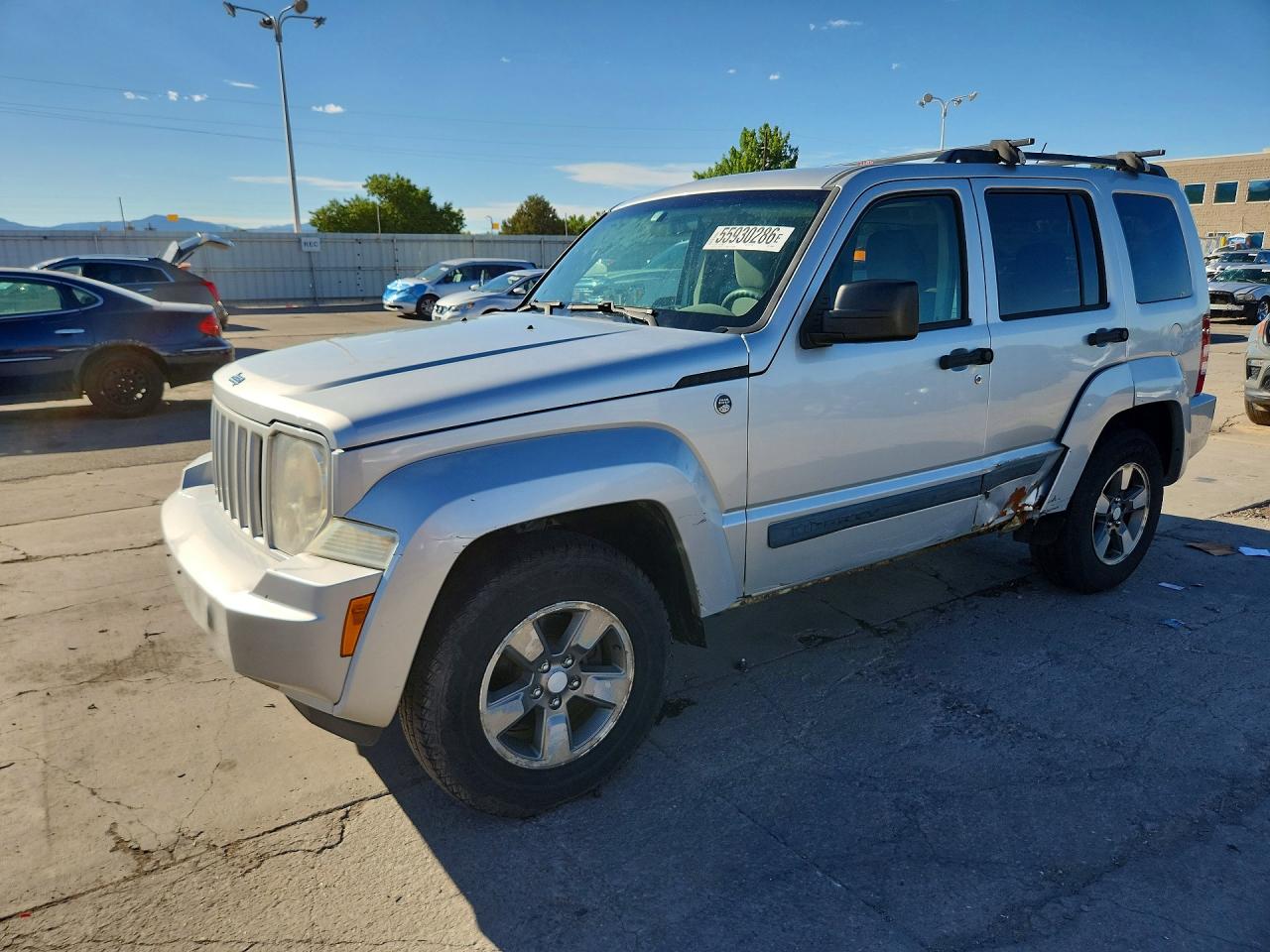 2008 Jeep Liberty Sport Silver vin: 1J8GN28K48W105885