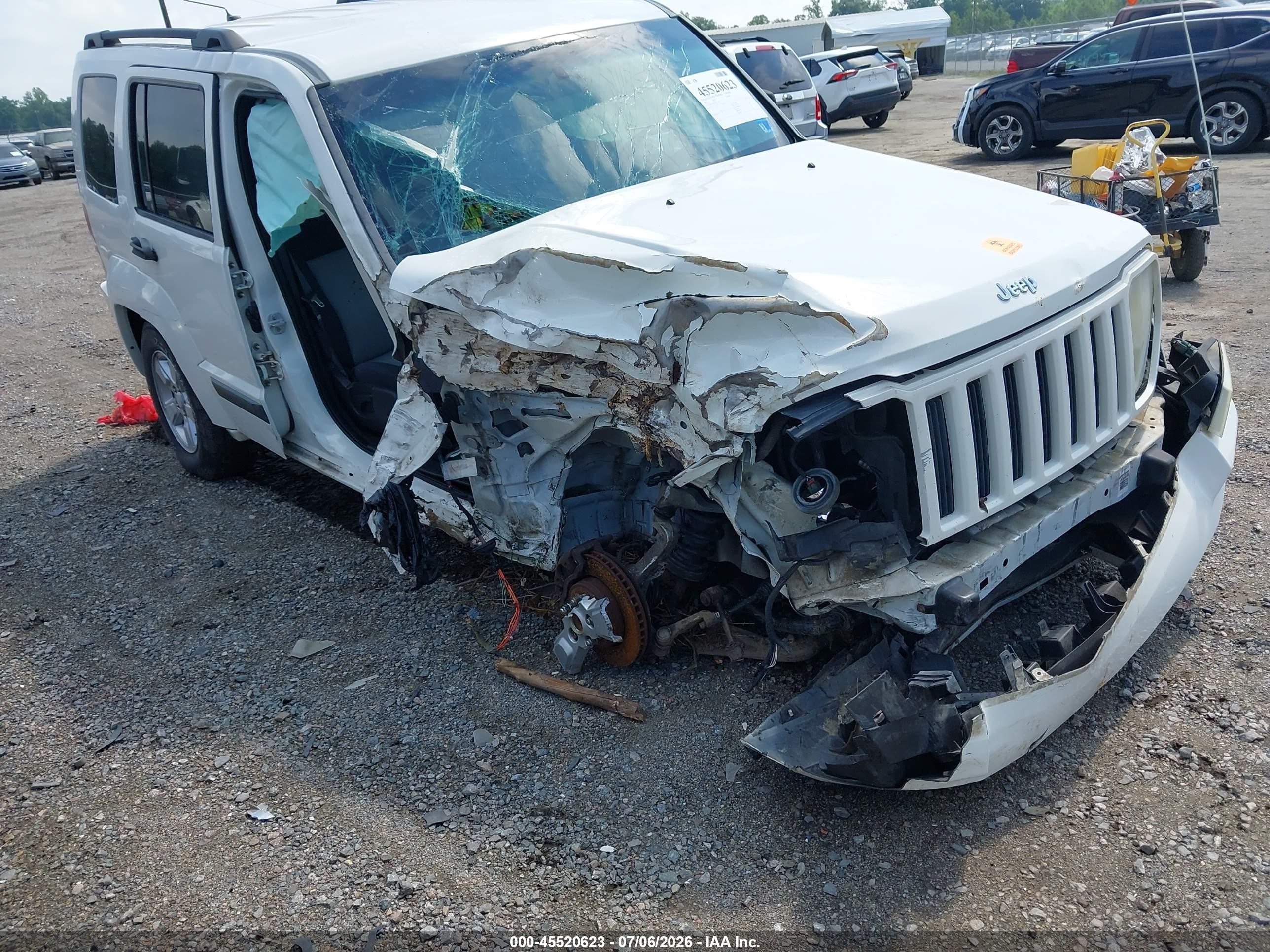 2009 Jeep Liberty Sport White vin: 1J8GN28K49W535630