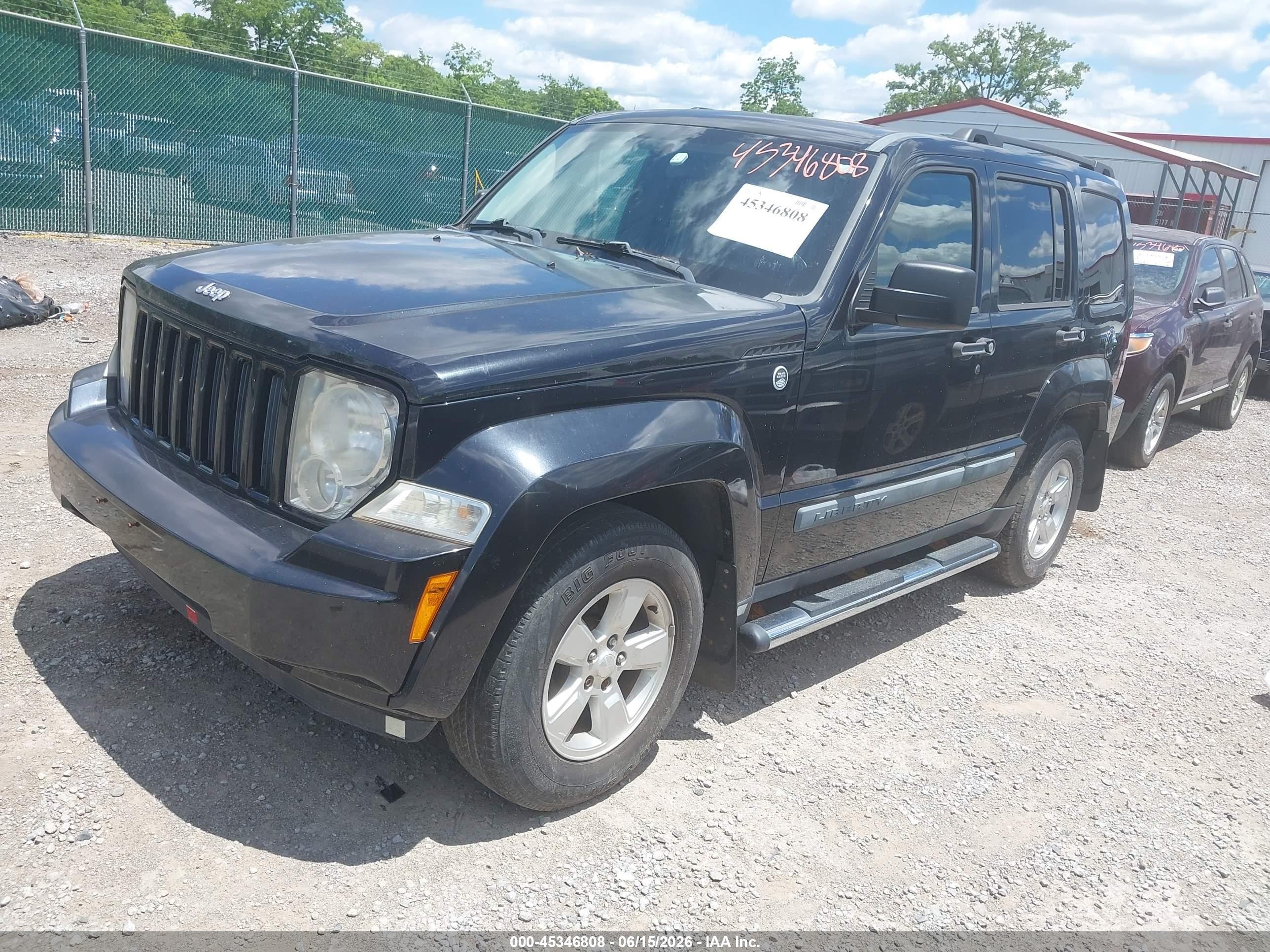 2009 Jeep Liberty Sport Black vin: 1J8GN28K59W545552