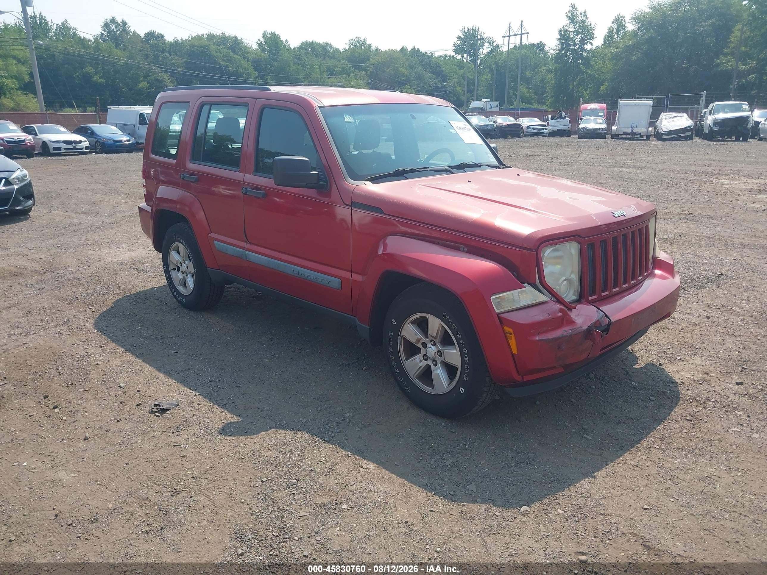 2009 Jeep Liberty Sport Red vin: 1J8GN28K59W548385