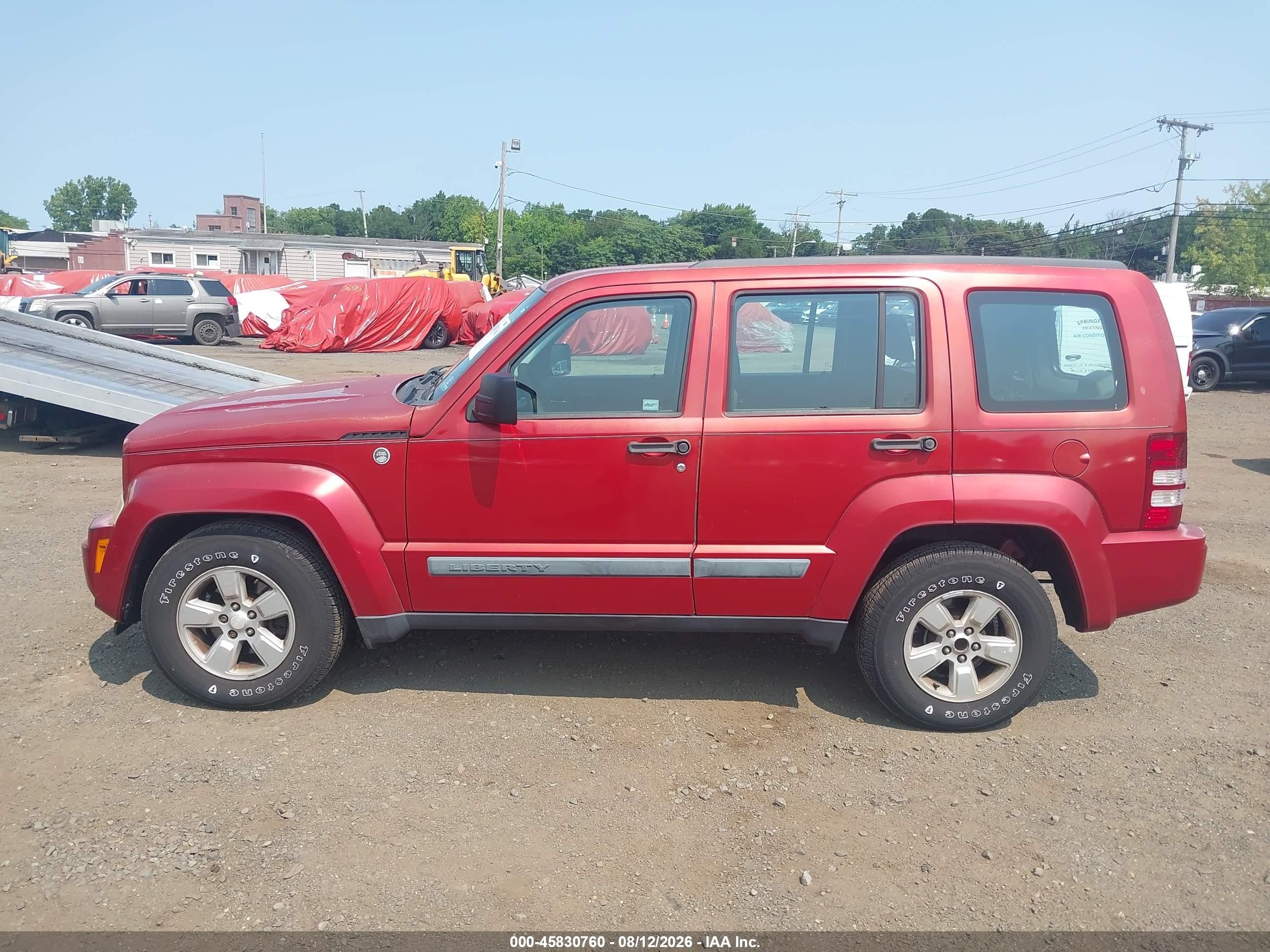 2009 Jeep Liberty Sport Red vin: 1J8GN28K59W548385