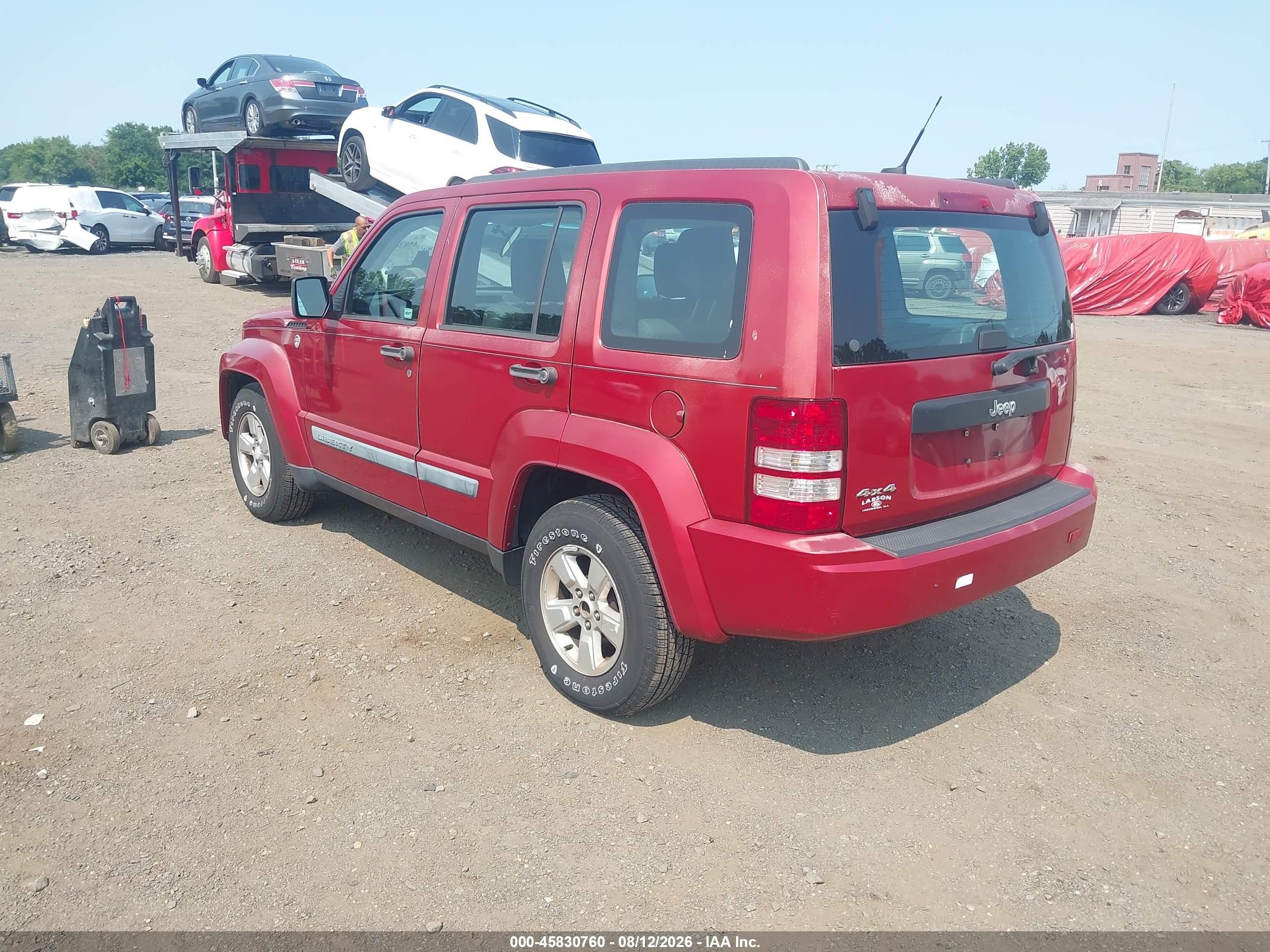 2009 Jeep Liberty Sport Red vin: 1J8GN28K59W548385