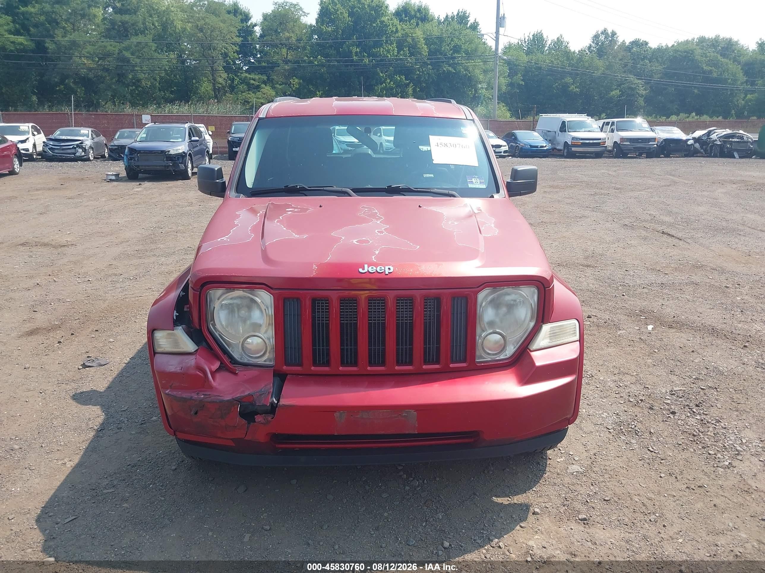 2009 Jeep Liberty Sport Red vin: 1J8GN28K59W548385
