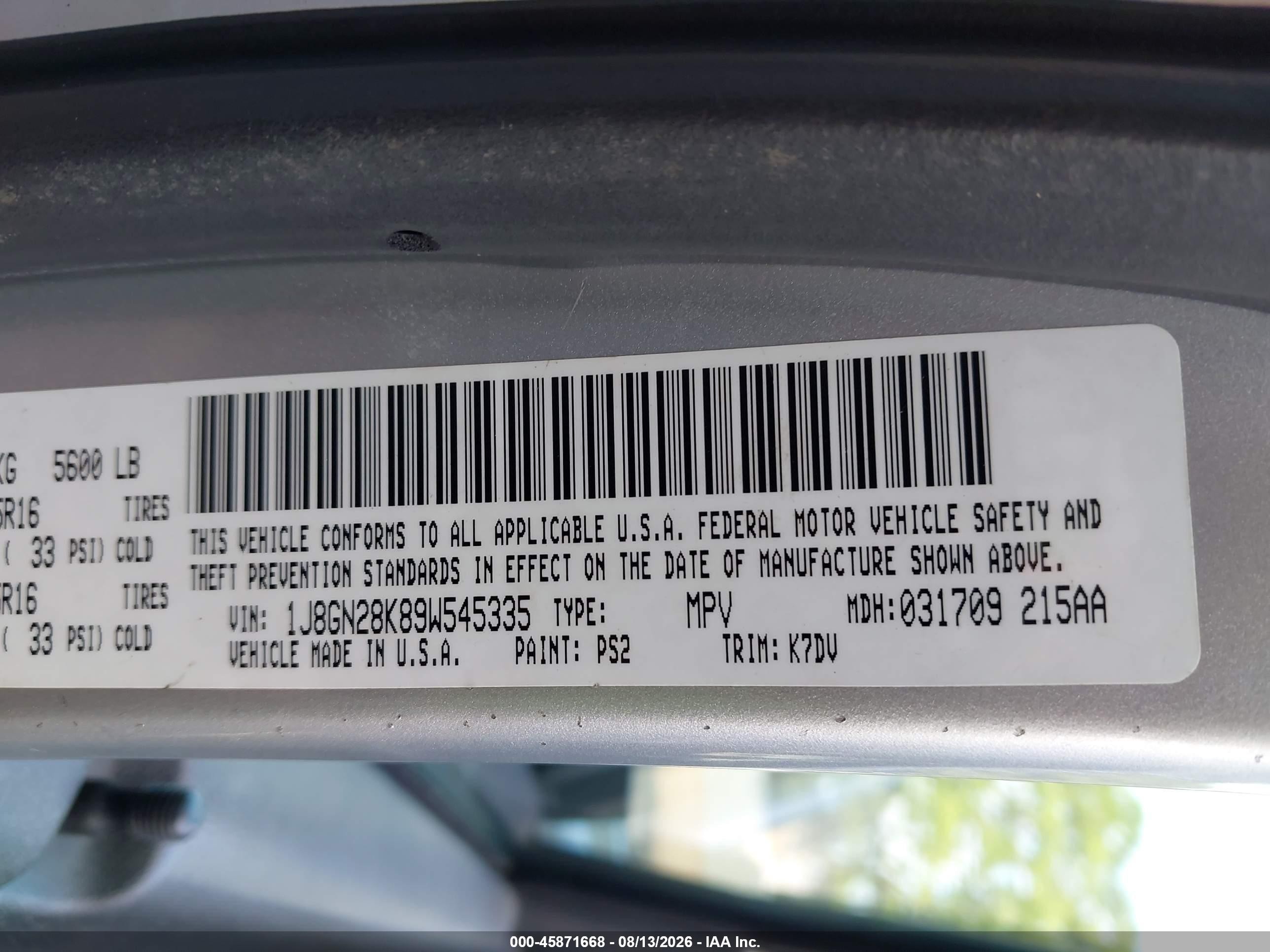 2009 Jeep Liberty Sport Silver vin: 1J8GN28K89W545335