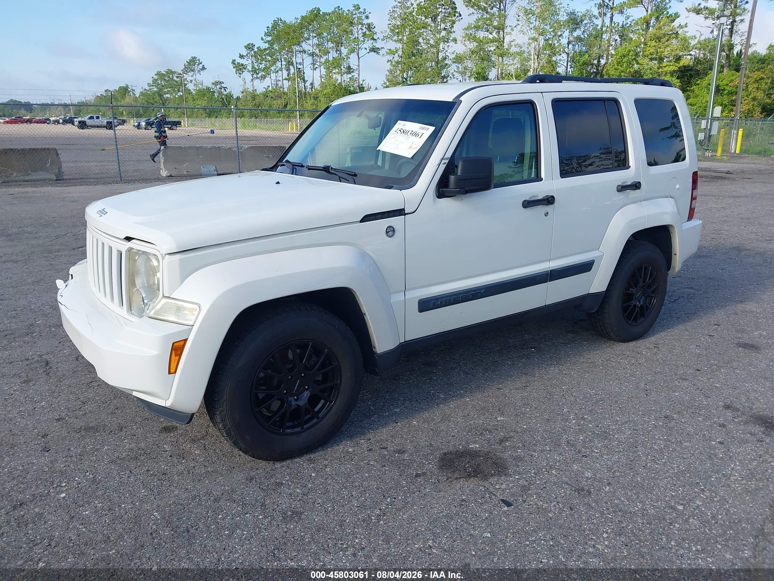 2008 Jeep Liberty Sport White vin: 1J8GN28K98W258567