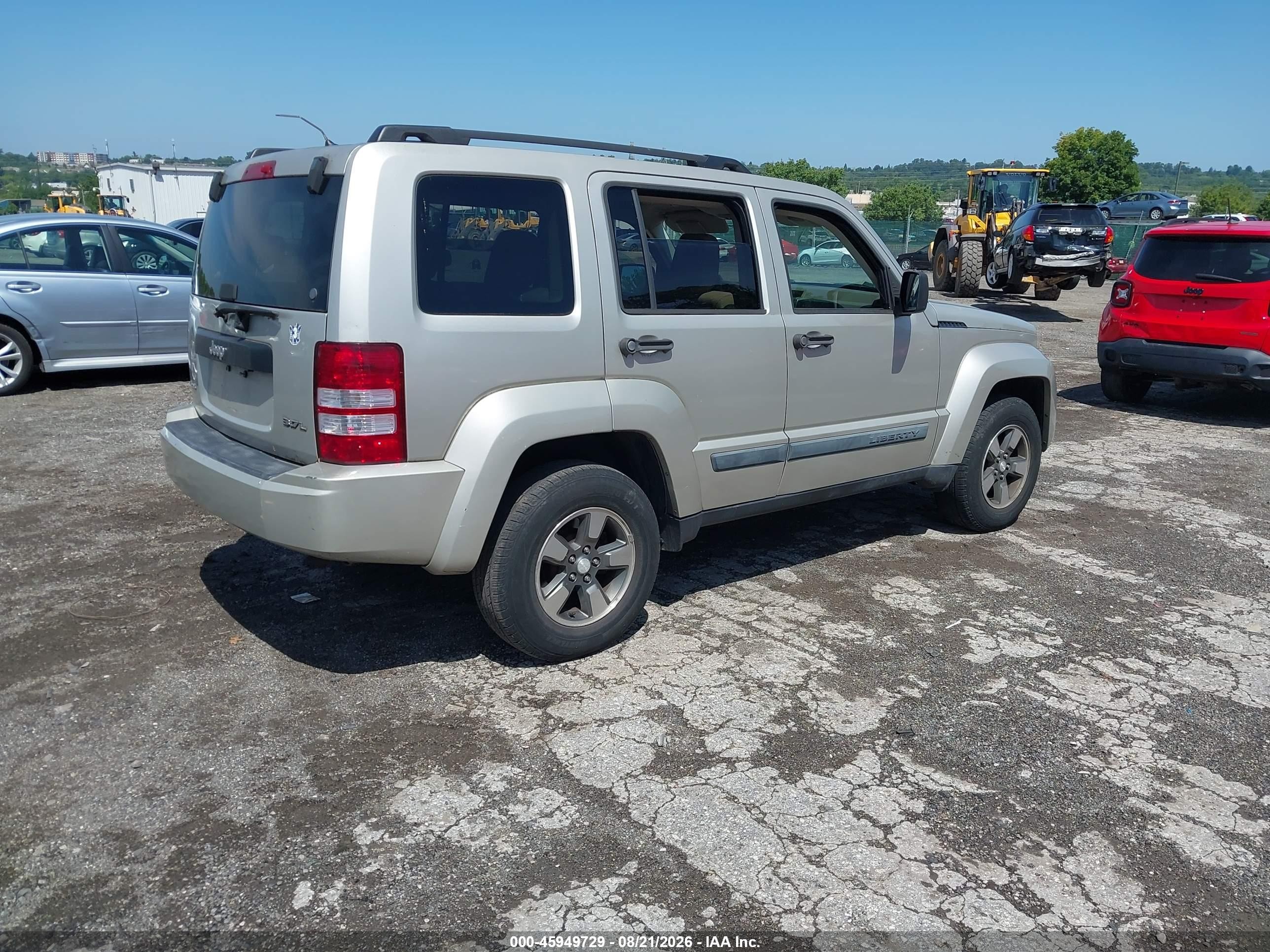 2008 Jeep Liberty Sport Серый vin: 1J8GN28KX8W255631