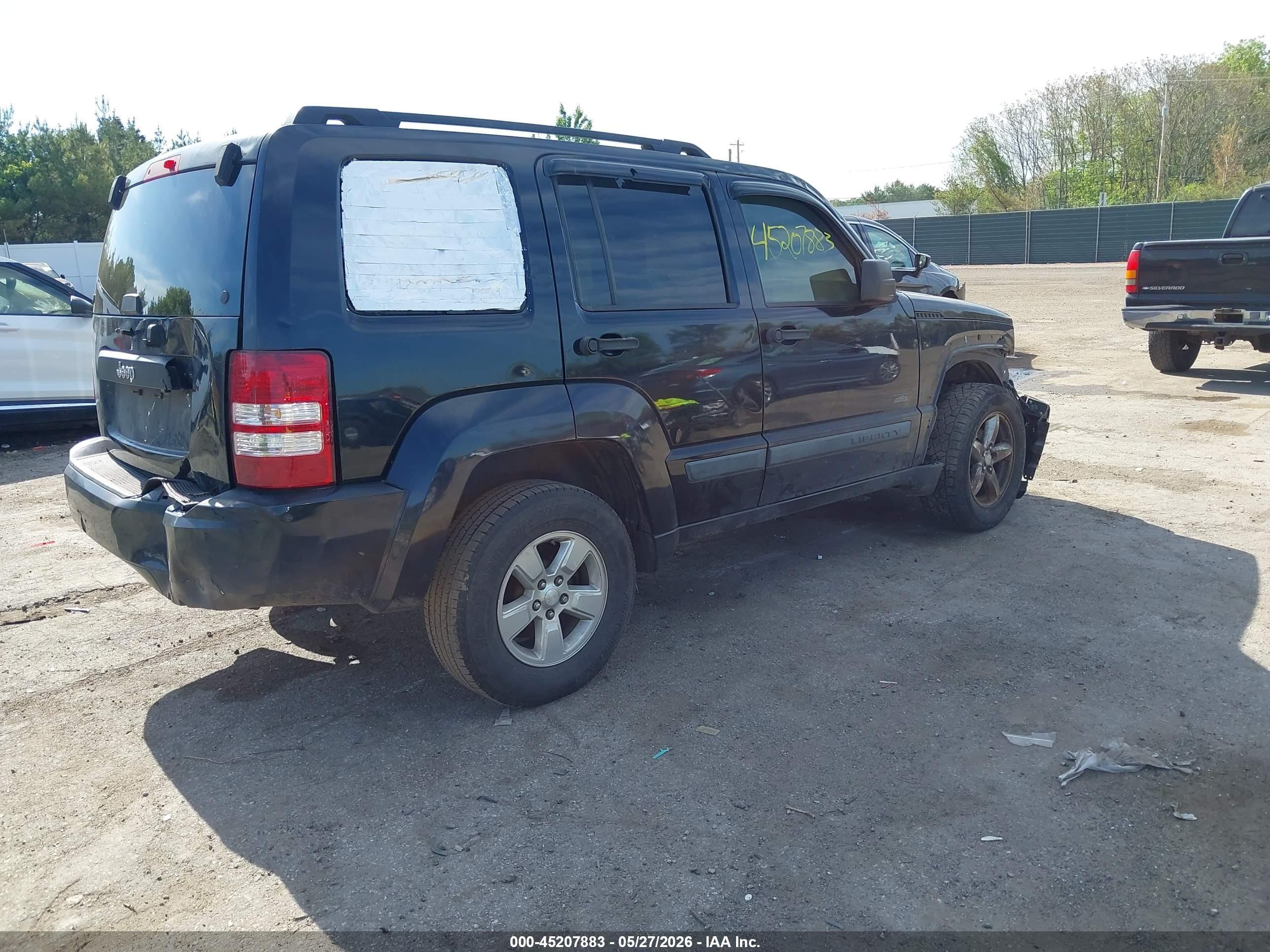 2009 Jeep Liberty Sport Black vin: 1J8GN28KX9W544722