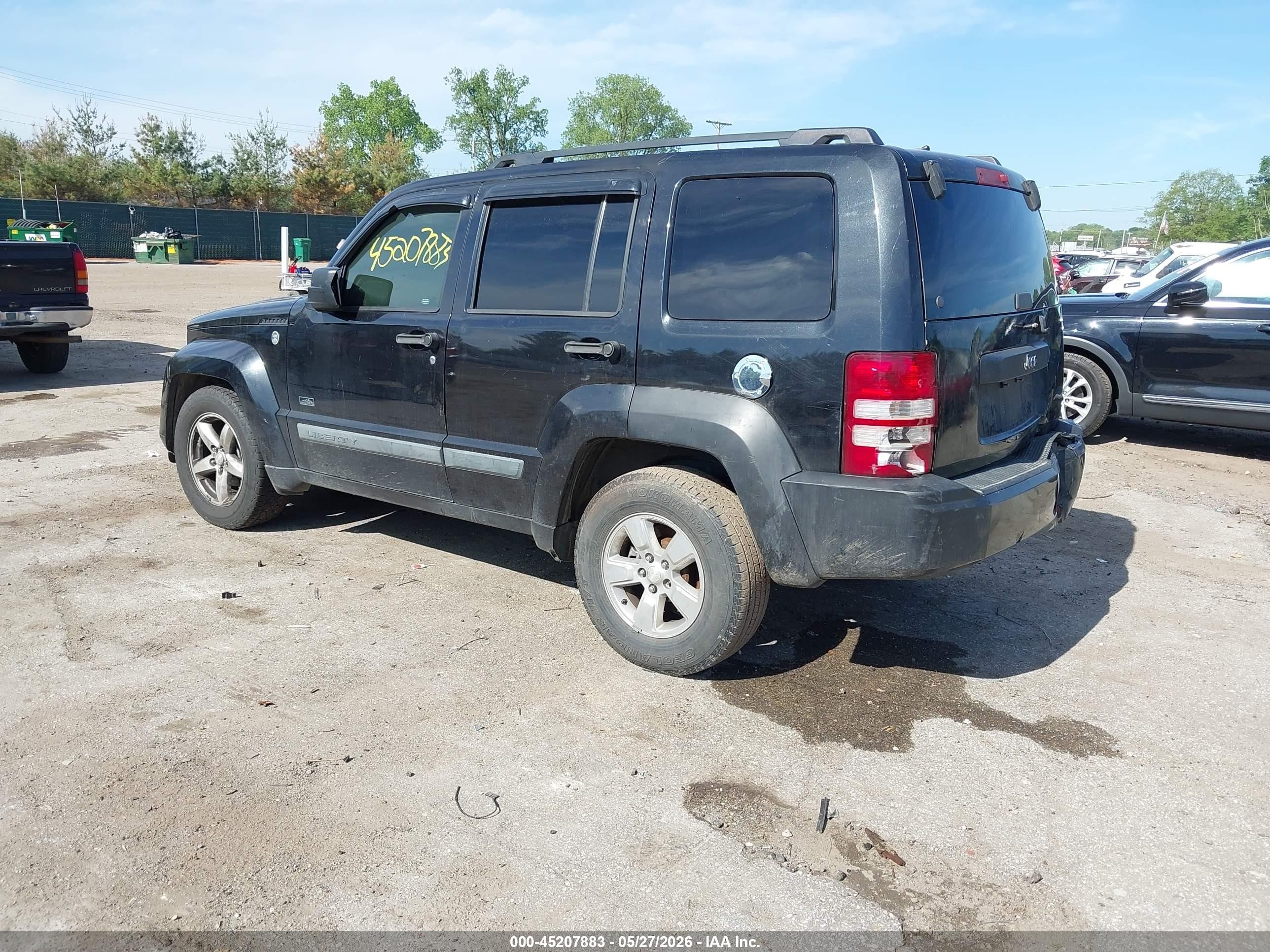 2009 Jeep Liberty Sport Black vin: 1J8GN28KX9W544722