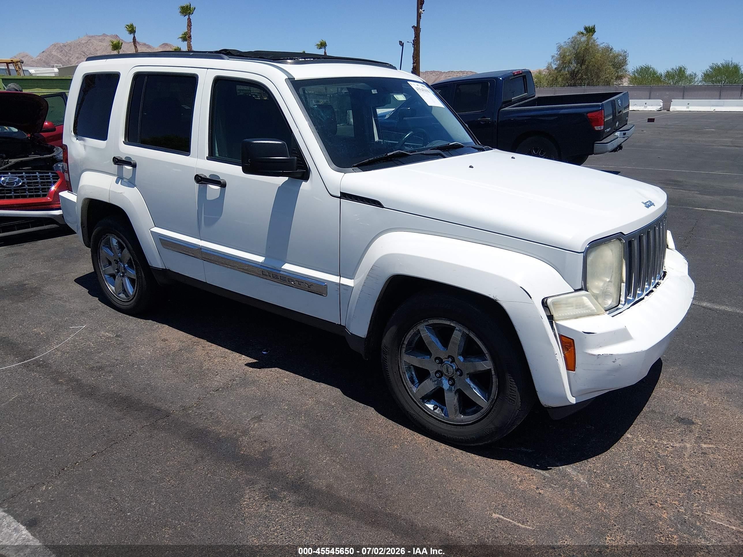 2009 Jeep Liberty Limited Edition White vin: 1J8GN58K09W529664
