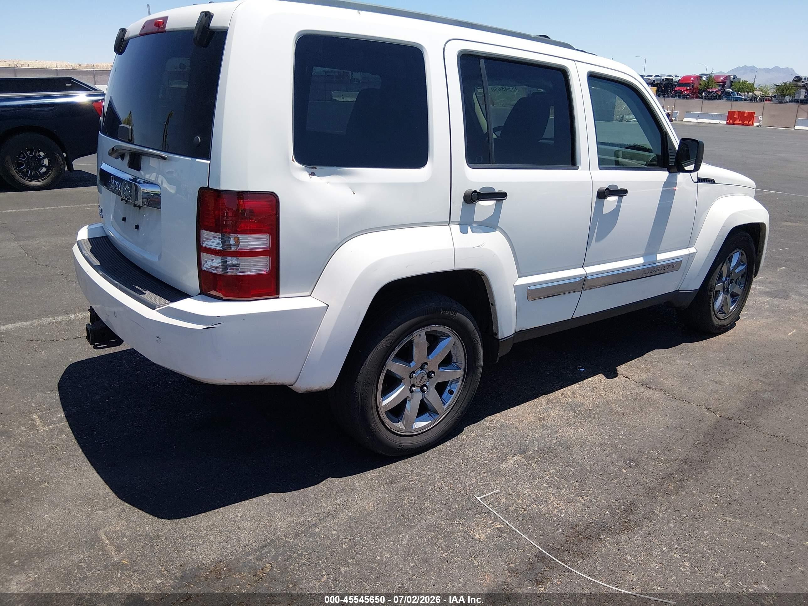 2009 Jeep Liberty Limited Edition White vin: 1J8GN58K09W529664